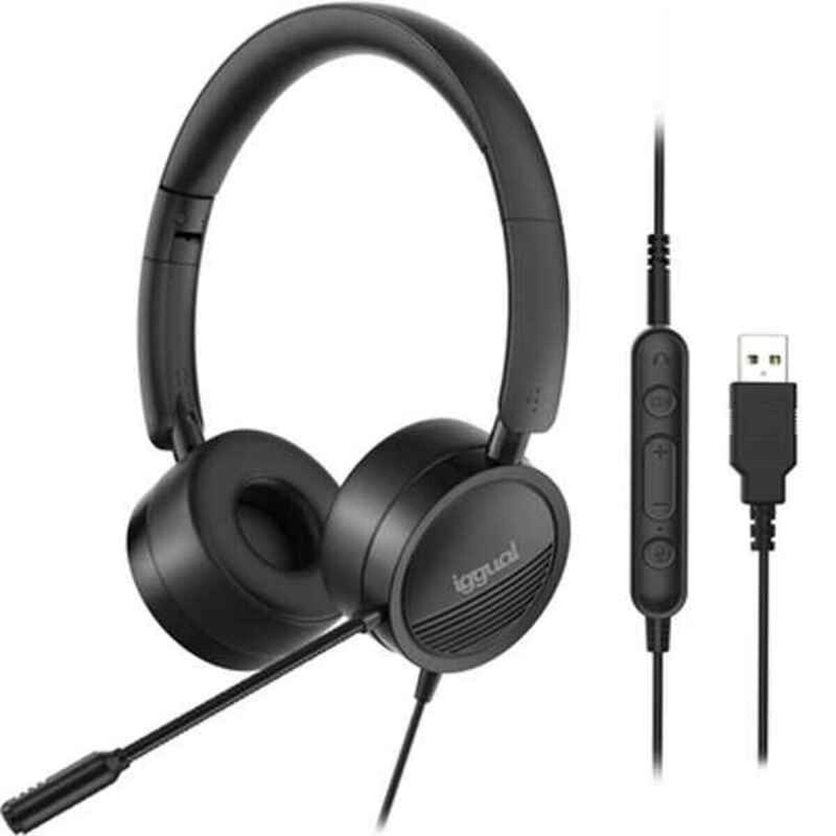 Auriculares con Micrófono iggual Dual Tech Negro - Effik Store