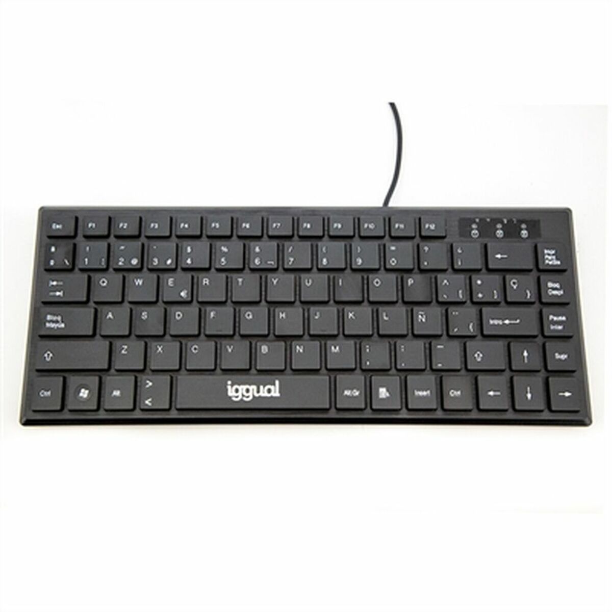 Teclado iggual Teclado USB compacto TKL Slim TKL-USB negro Negro - Effik Store