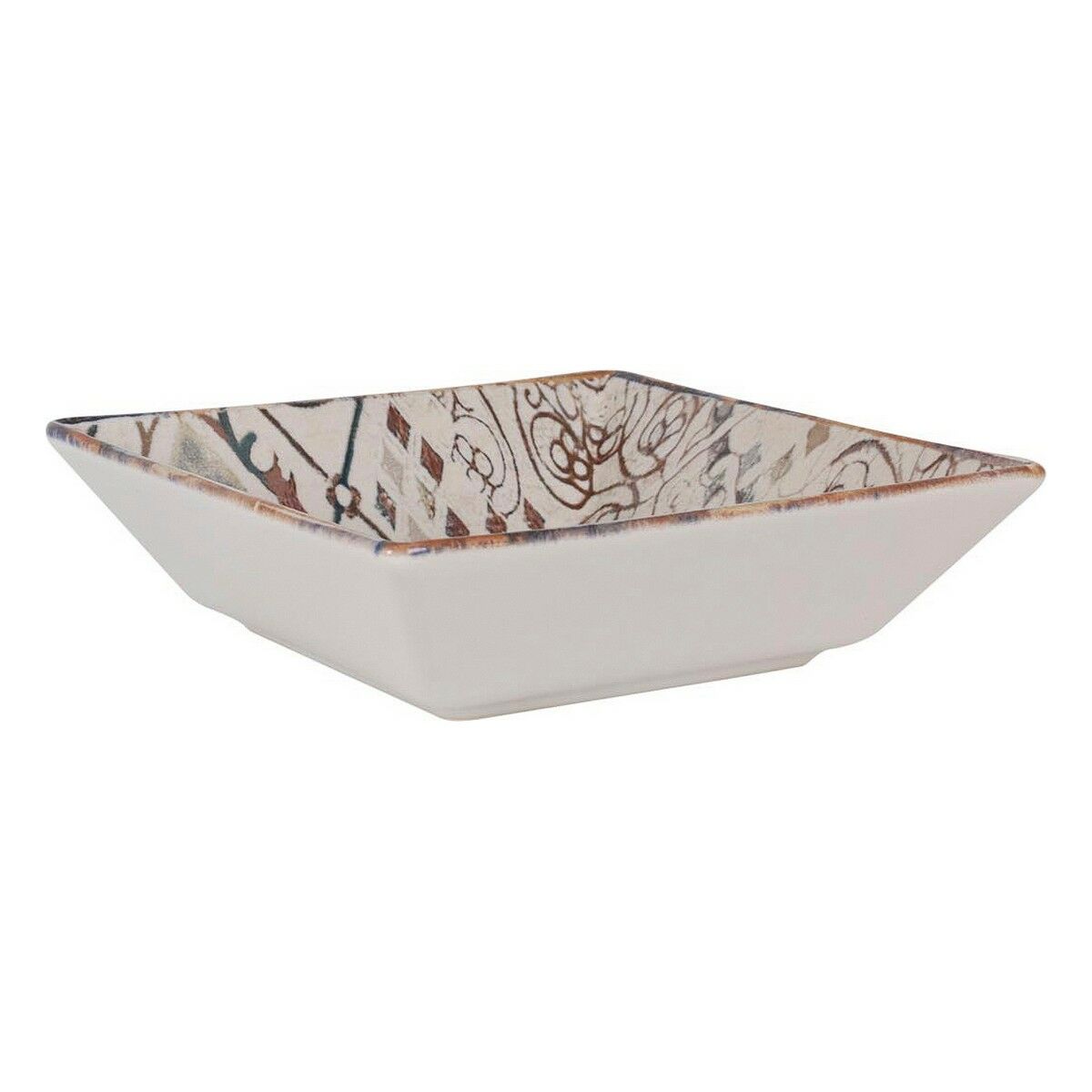 Ensaladera La Mediterránea Grecia Porcelana 18 x 18 x 5 cm - Effik Store