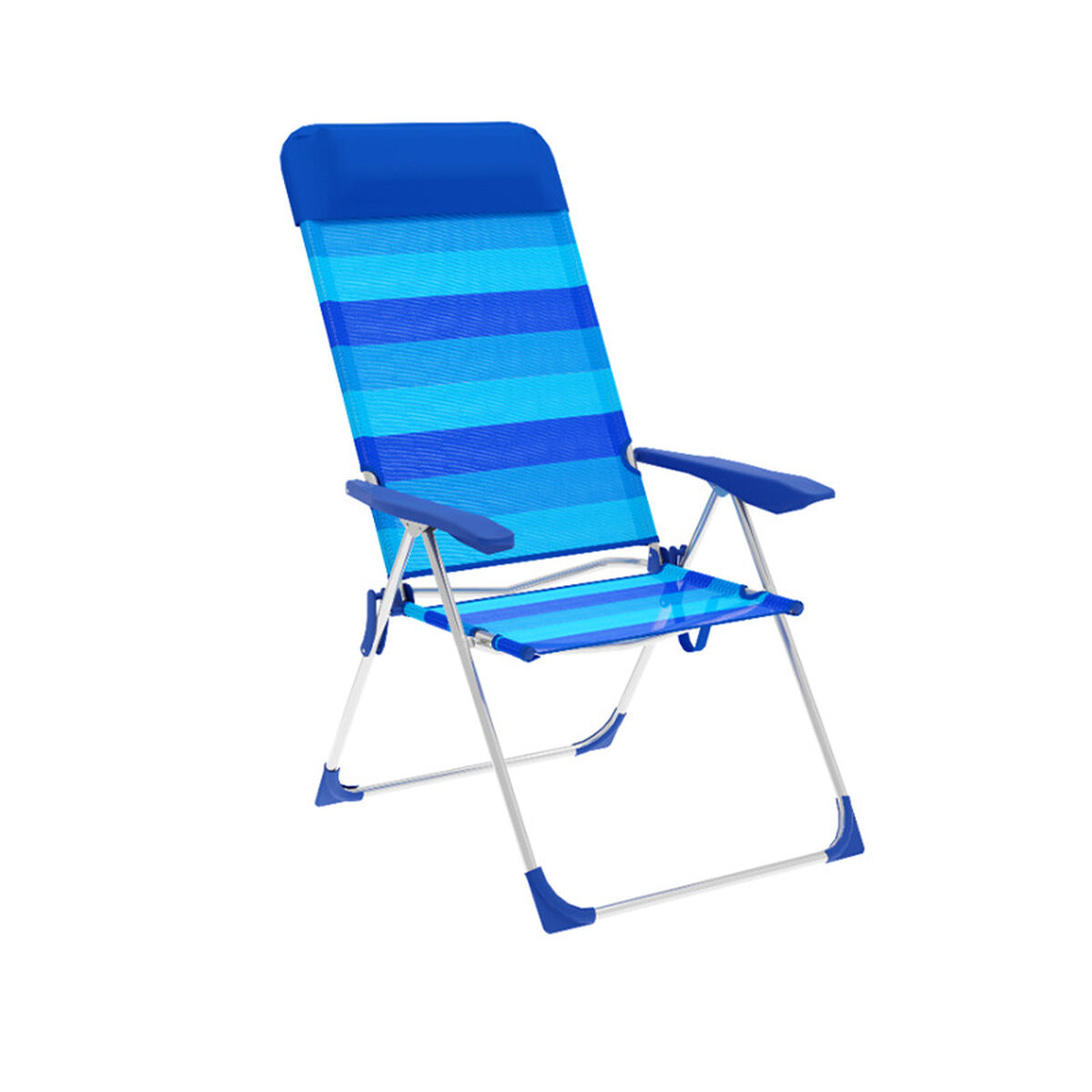 Silla Plegable Marbueno Rayas Azul 69 x 109 x 58 cm - Effik Store