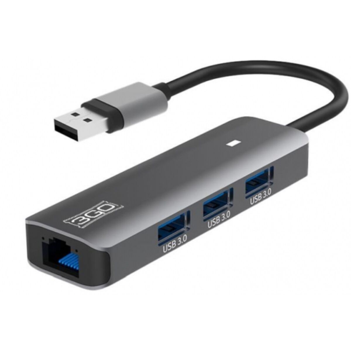 Hub USB 3GO HUB37PETH2 Gris (1 unidad) - Effik Store