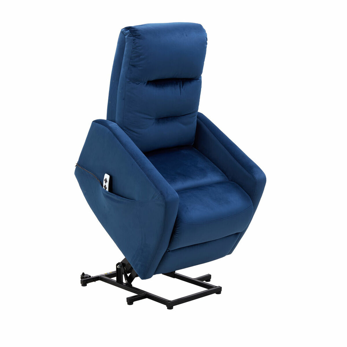 Sillón Reclinable Astan Hogar Relax Azul Terciopelo - Effik Store