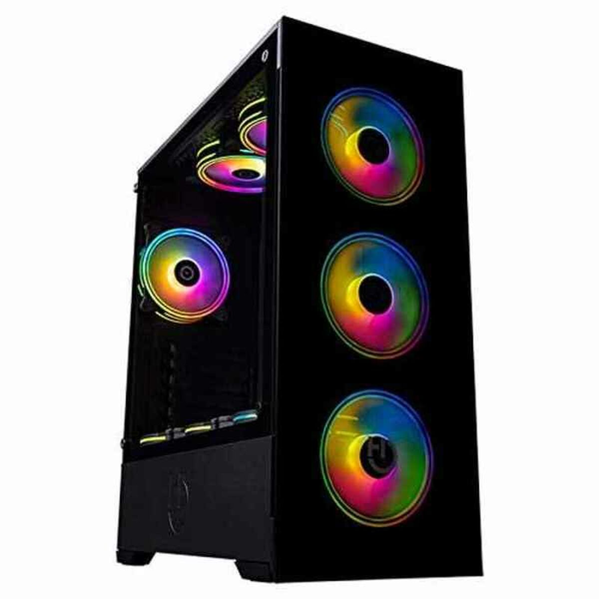 Caja Semitorre Micro ATX / ATX Hiditec Z20 ARGB RGB LED Negro - Effik Store