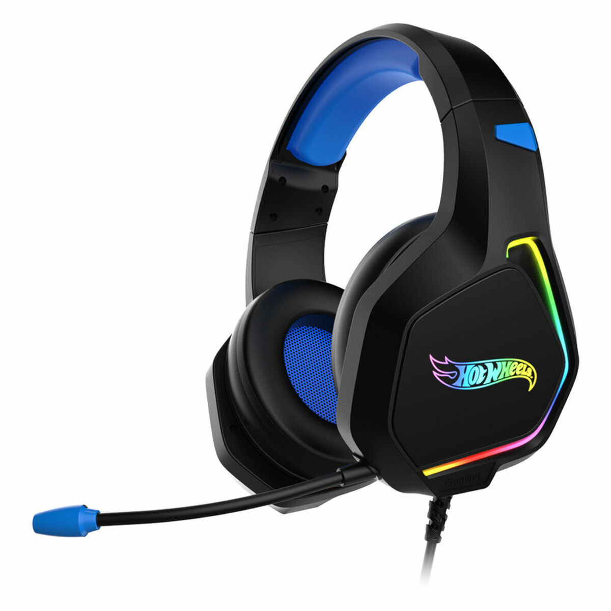 Auriculares con Micrófono Krom HotWheels Negro Azul Multicolor Negro/Azul - Effik Store