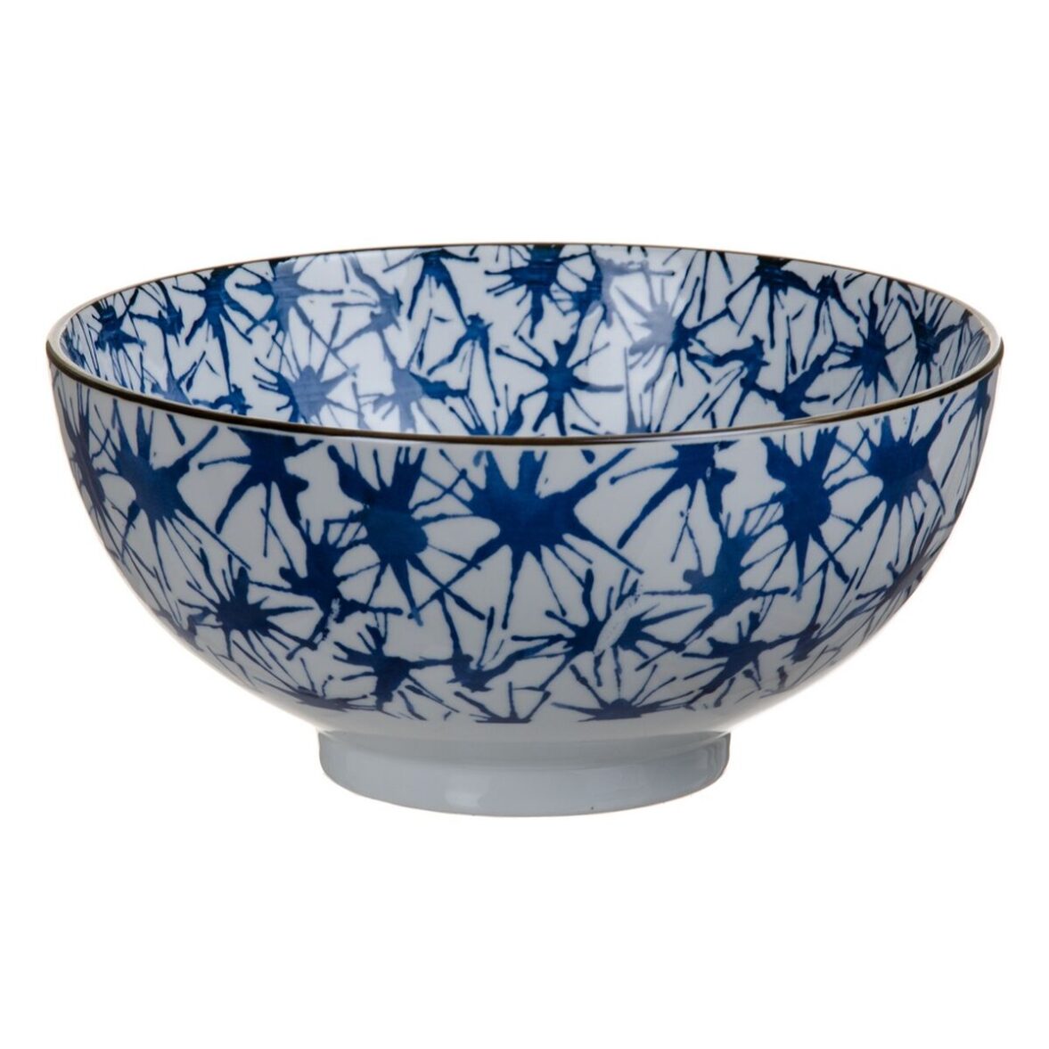 Ensaladera 20 x 20 x 9,5 cm Porcelana Azul Blanco - Effik Store