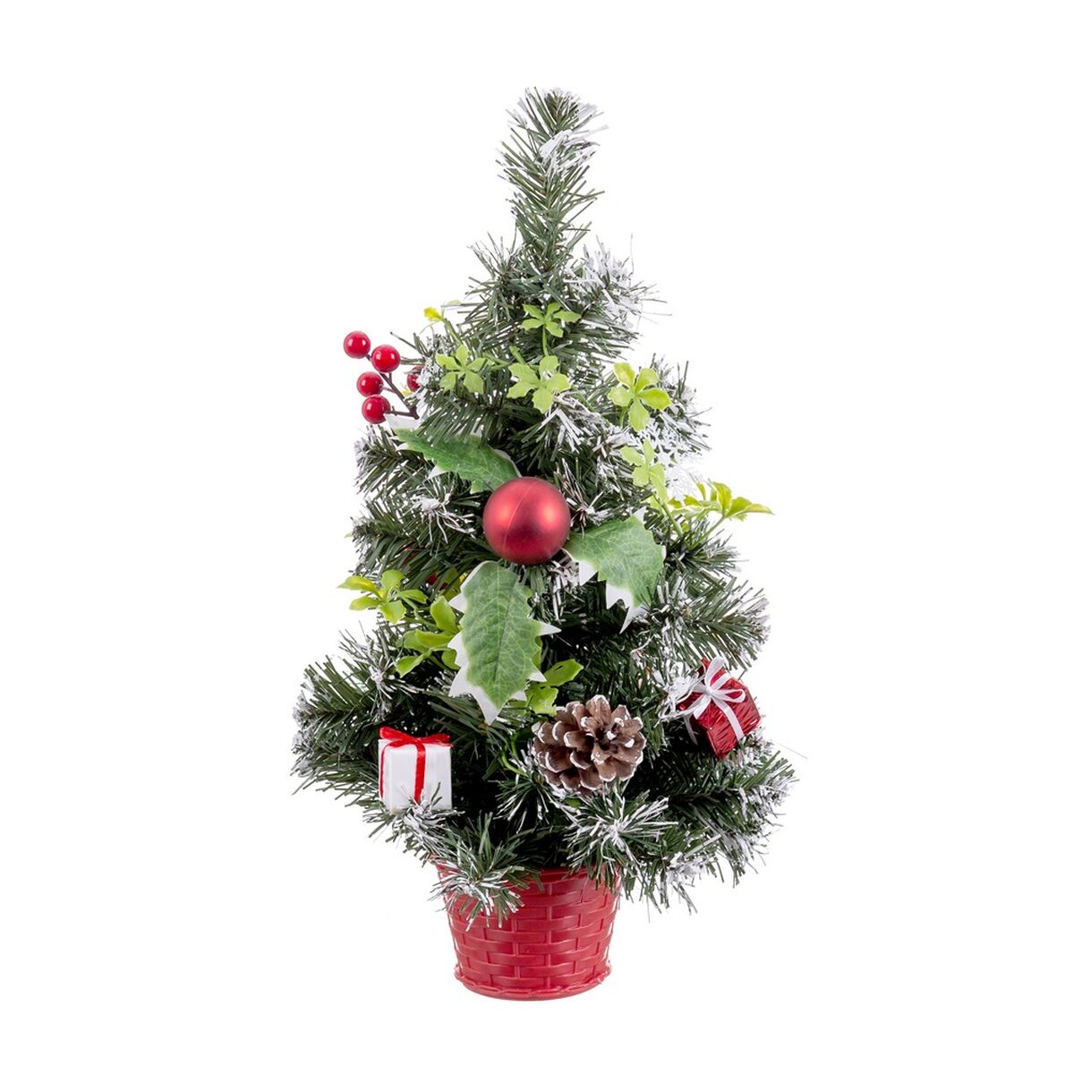 Árbol de Navidad Rojo Multicolor Plástico Piñas 40 cm - Effik Store