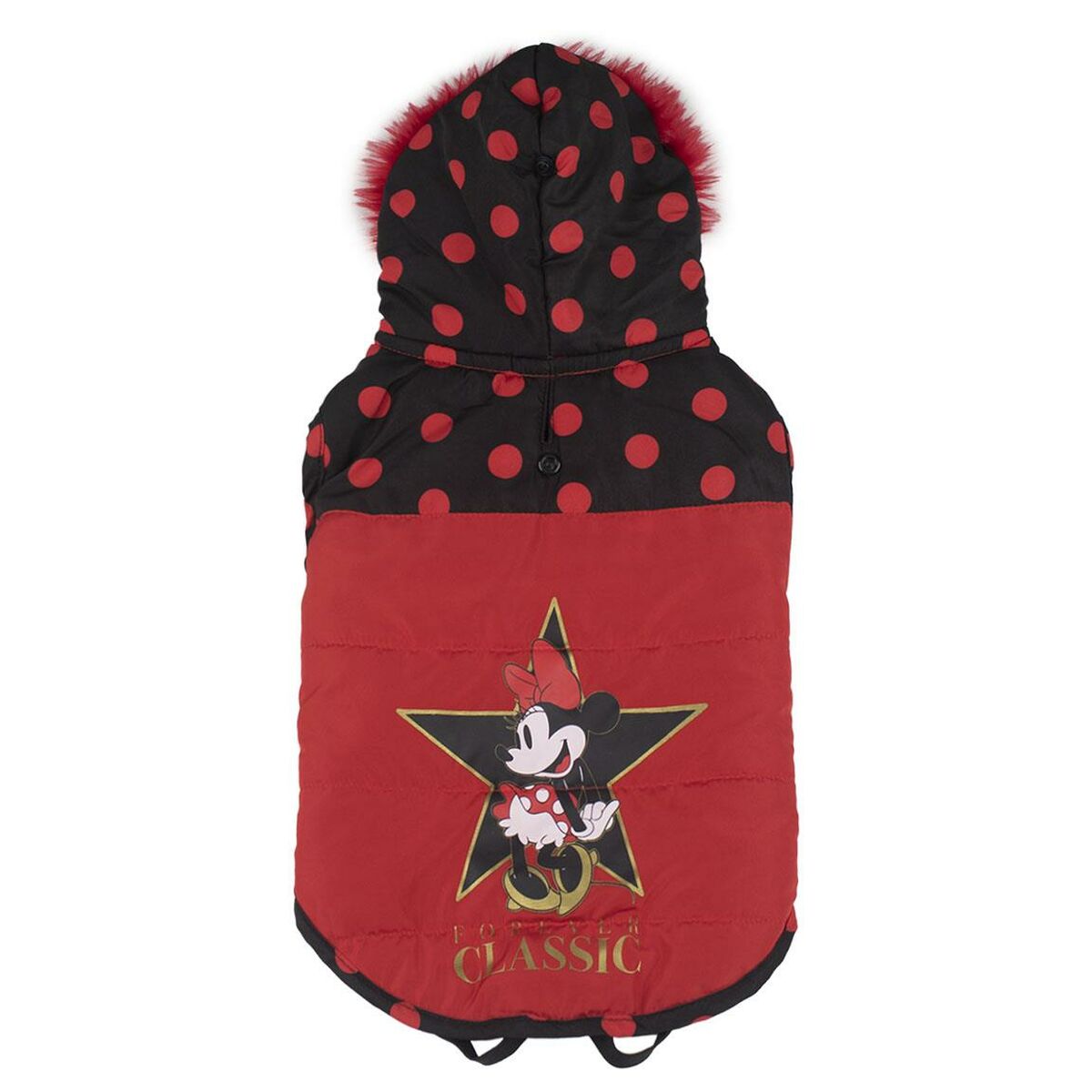 Abrigo para Perro Minnie Mouse Negro Rojo XXS - Effik Store