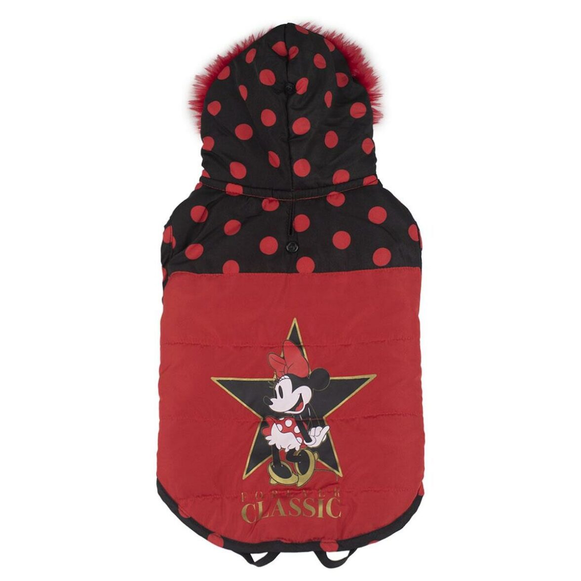 Abrigo para Perro Minnie Mouse Negro Rojo S - Effik Store