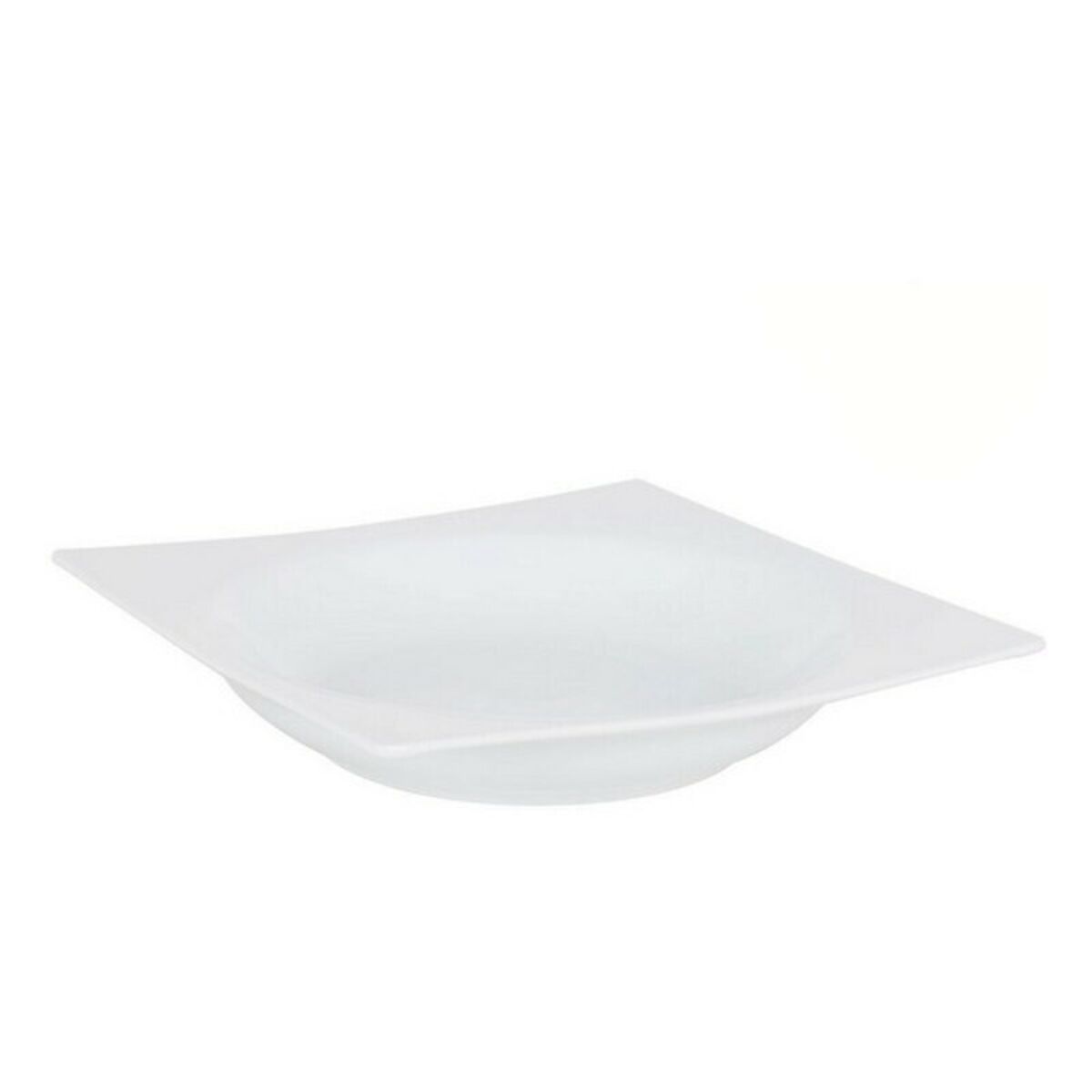 Plato Hondo Zen Porcelana Blanco (20 x 20 x 3,5 cm) - Effik Store