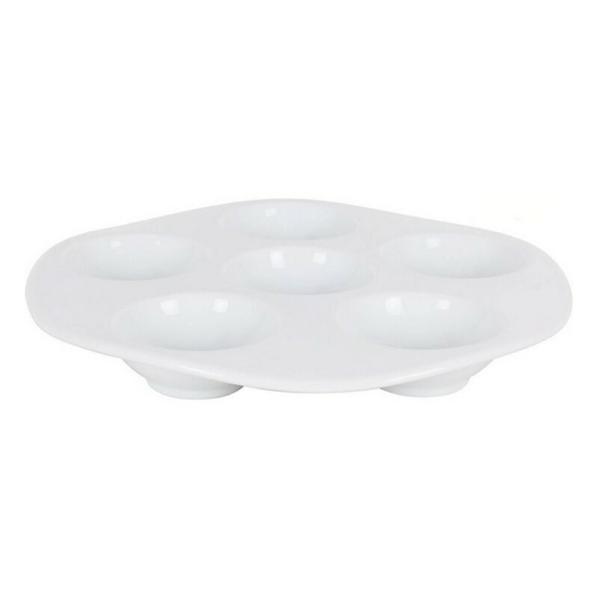 Bol para Aperitivos Inde 729c3 Blanco Porcelana 6 Compartimentos - Effik Store