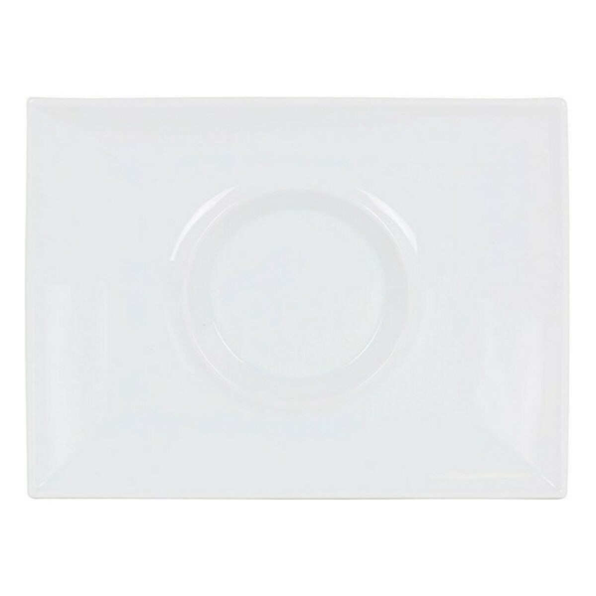 Plato Llano Gourmet Porcelana Blanco (29,5 x 22 x 3 cm) - Effik Store