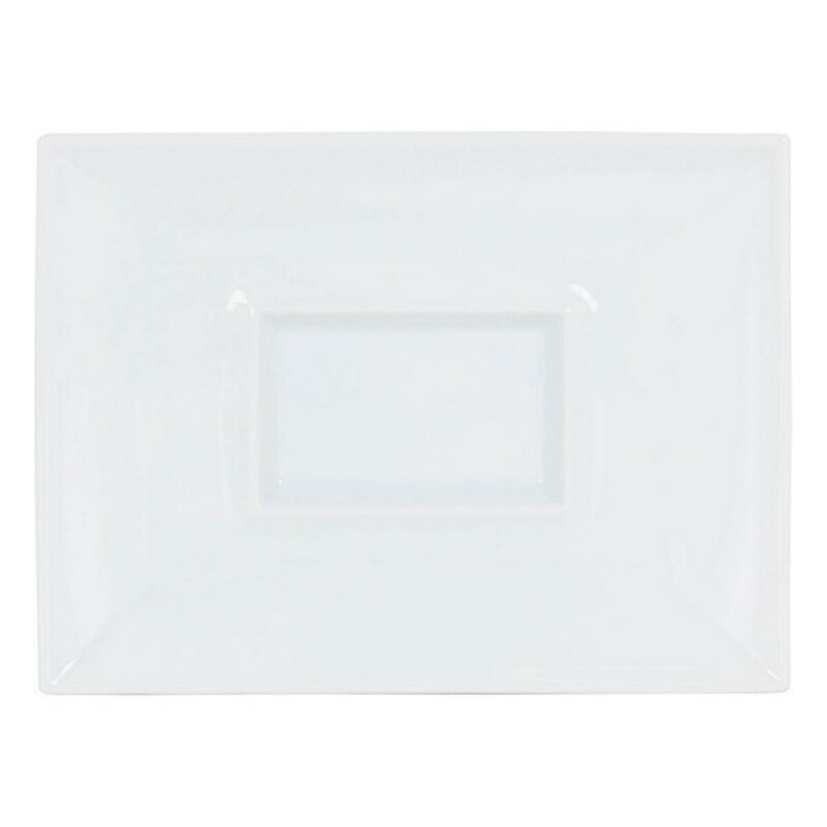 Plato Llano Gourmet Porcelana Blanco (29,5 x 22 x 3 cm) - Effik Store