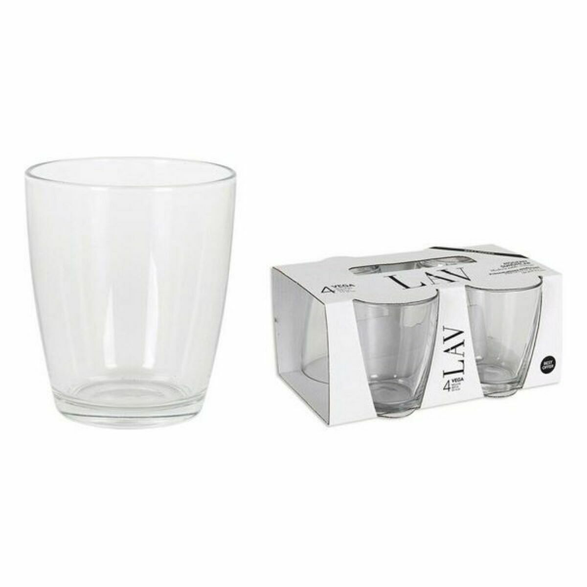 Set de Vasos LAV Vega 340 ml Cristal (4 uds) (340 cc) - Effik Store