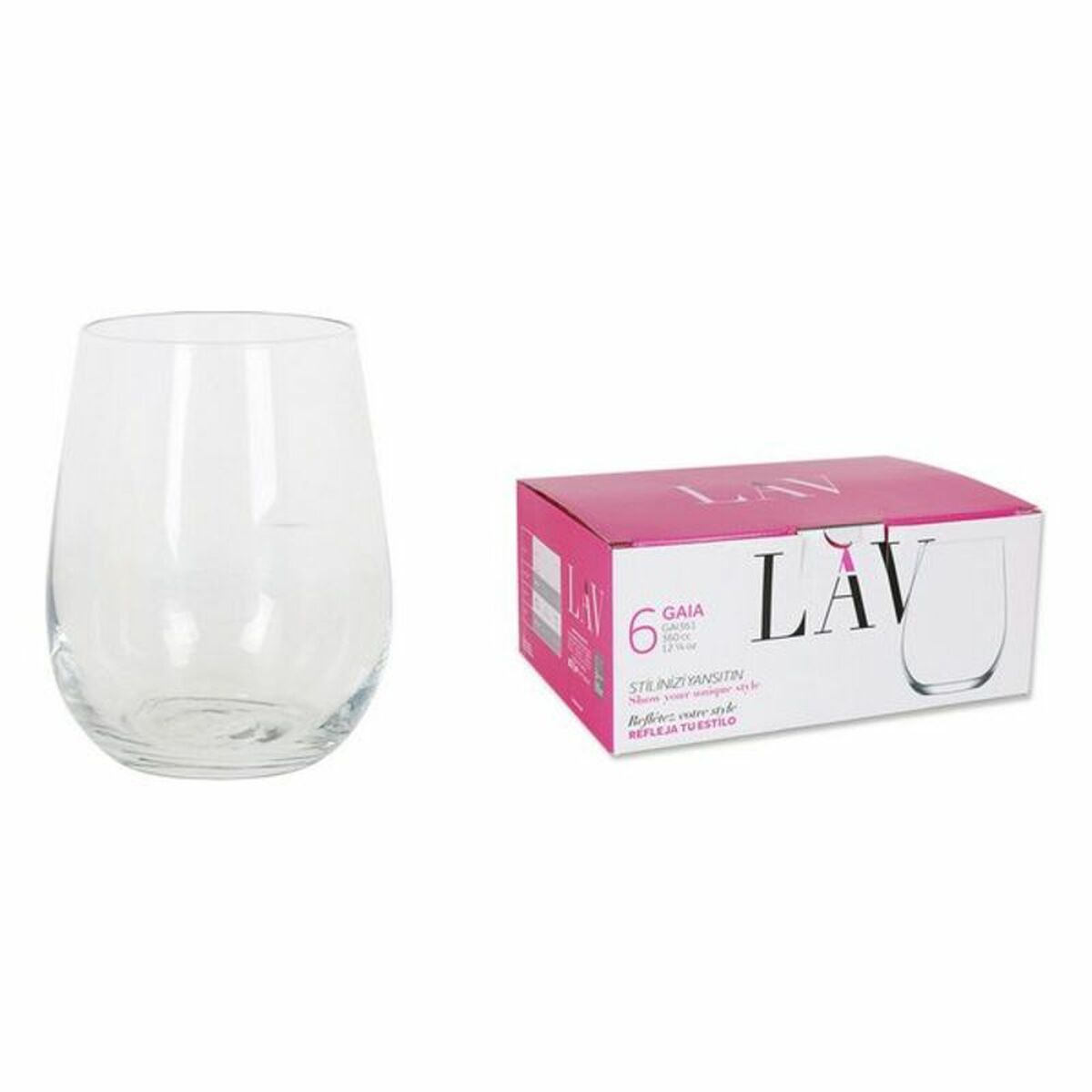 Set de Vasos LAV Gaia (6 uds) (360 ml) - Effik Store