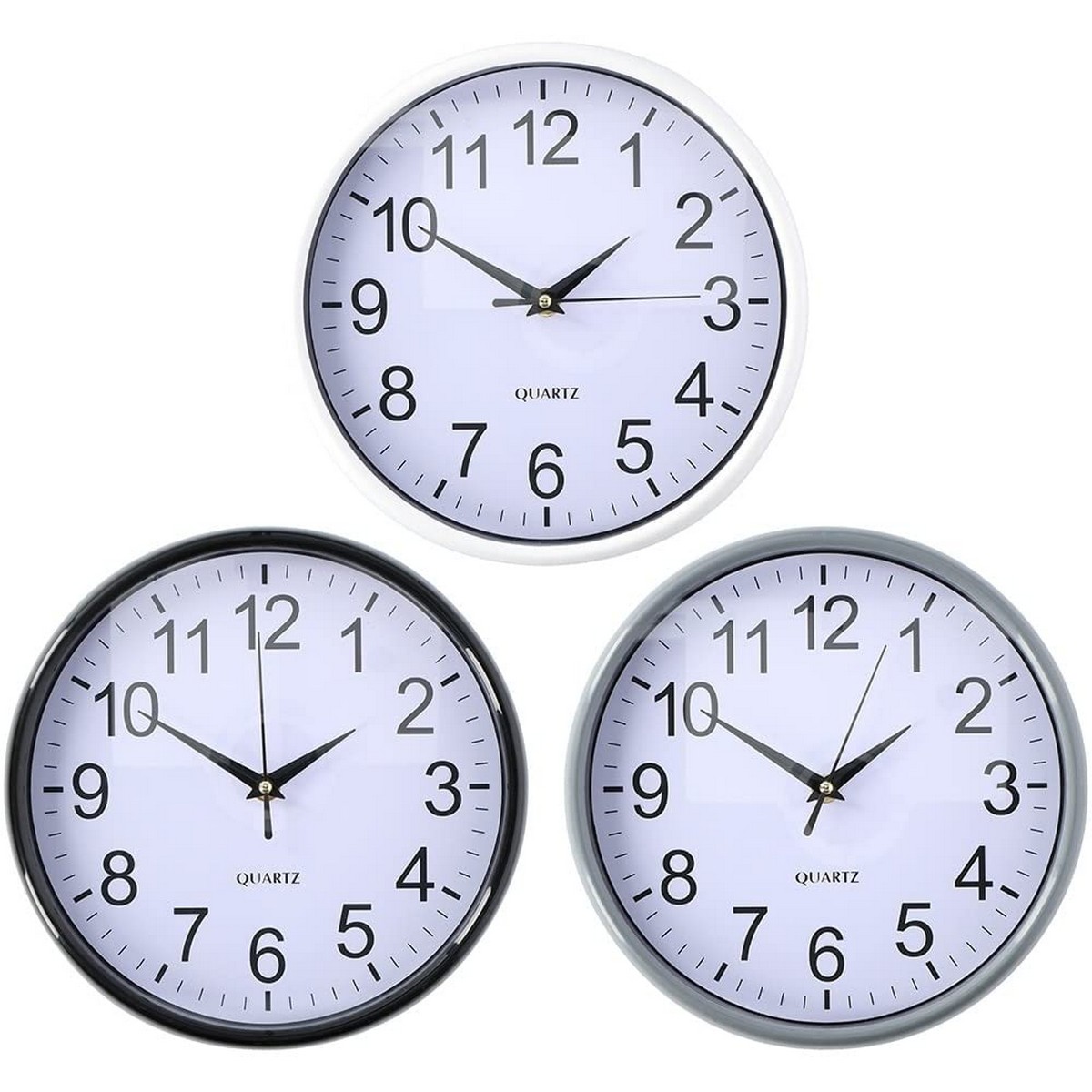 Reloj de Pared Ø 25 x 3 cm Multicolor Polipropileno - Effik Store