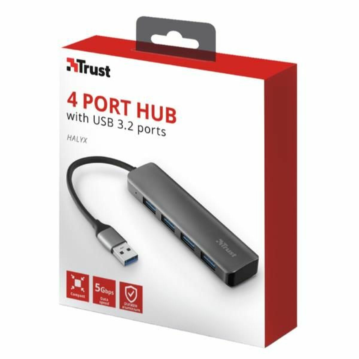 Hub USB 4 Puertos Trust 23327 - Effik Store