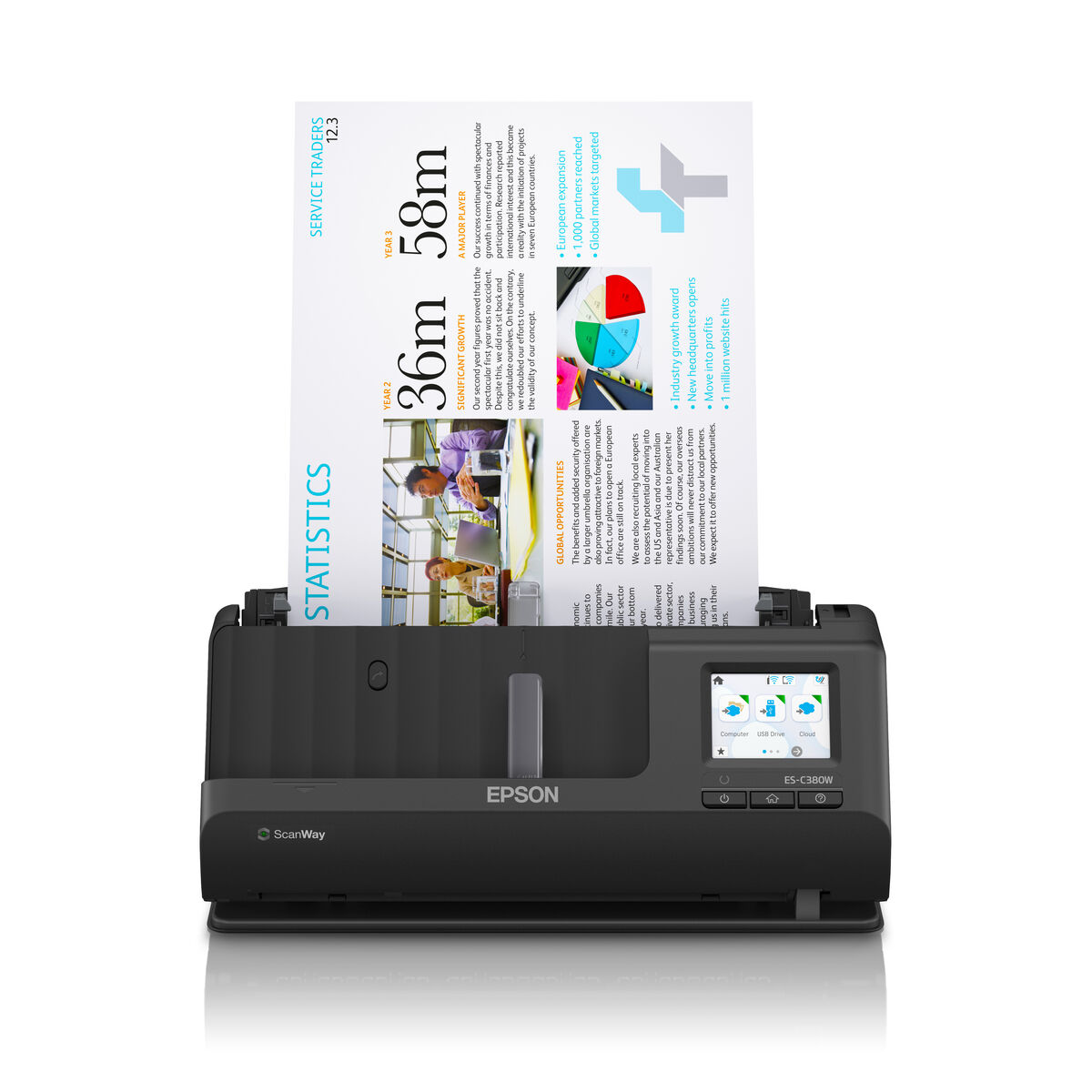 Escáner Doble Cara Epson WorkForce ES-C380W - Effik Store