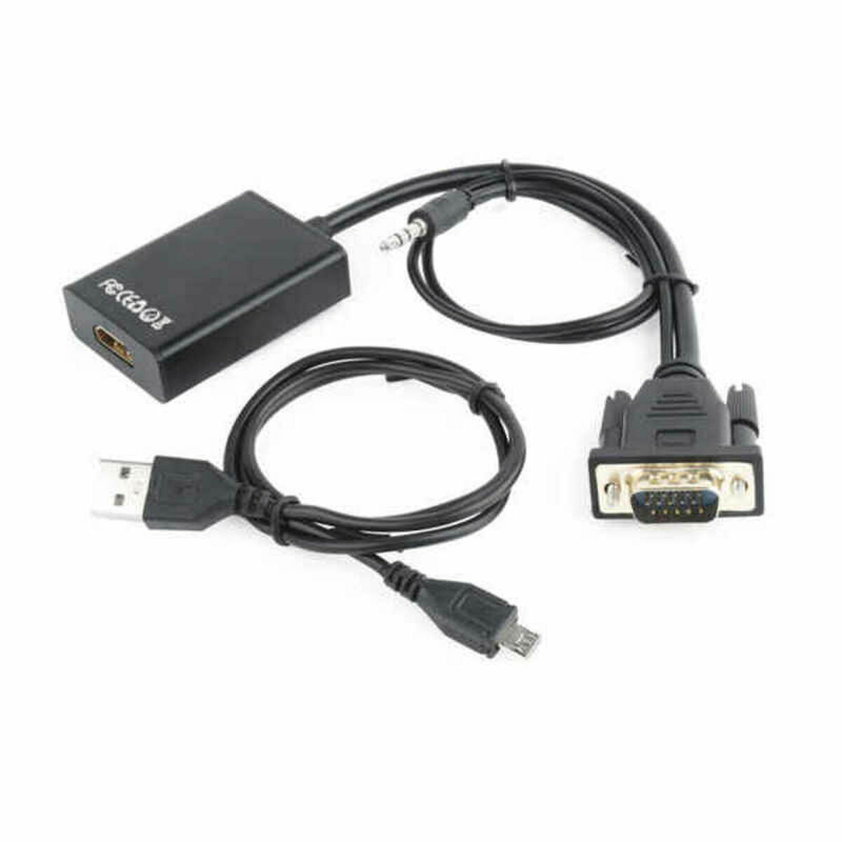 Adaptador VGA a HDMI con Audio GEMBIRD A-VGA-HDMI-01 Negro - Effik Store