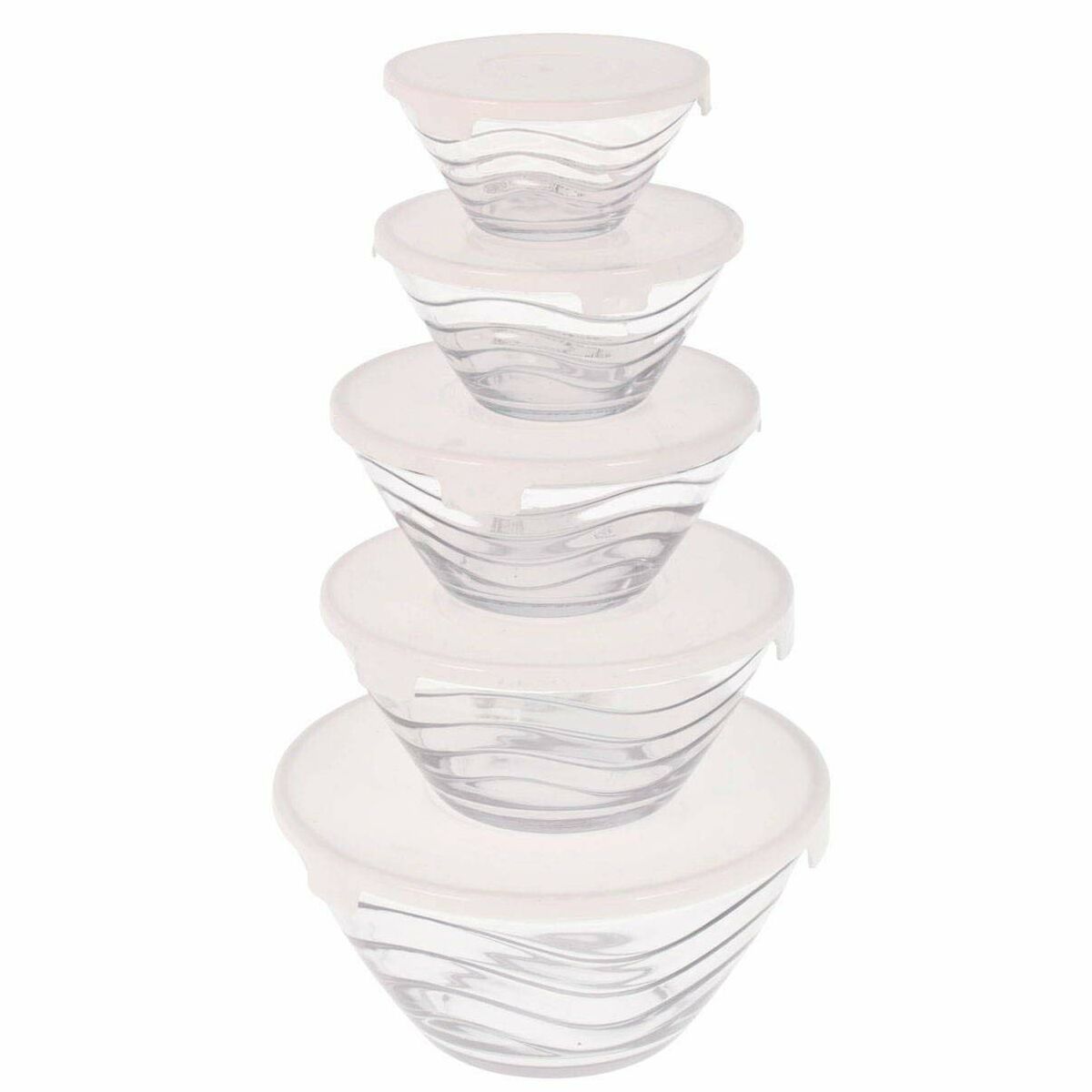 Set de Fiambreras Excellent Houseware Cristal (5 Unidades) - Effik Store