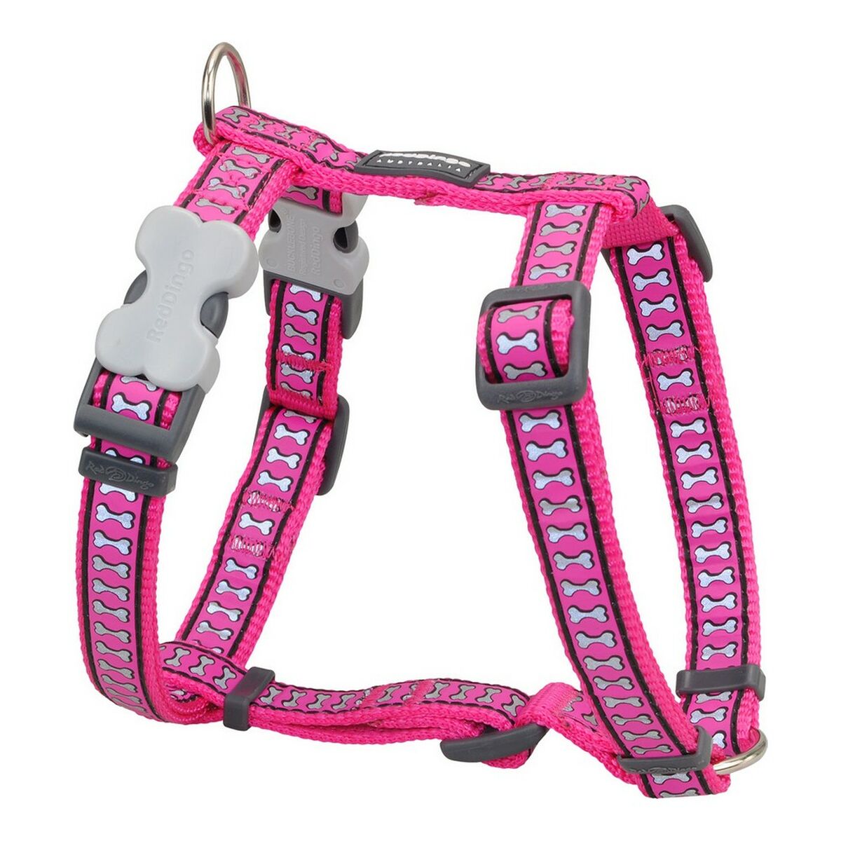 Arnés para Perro Red Dingo Hueso Reflectante 46-76 cm Fucsia - Effik Store