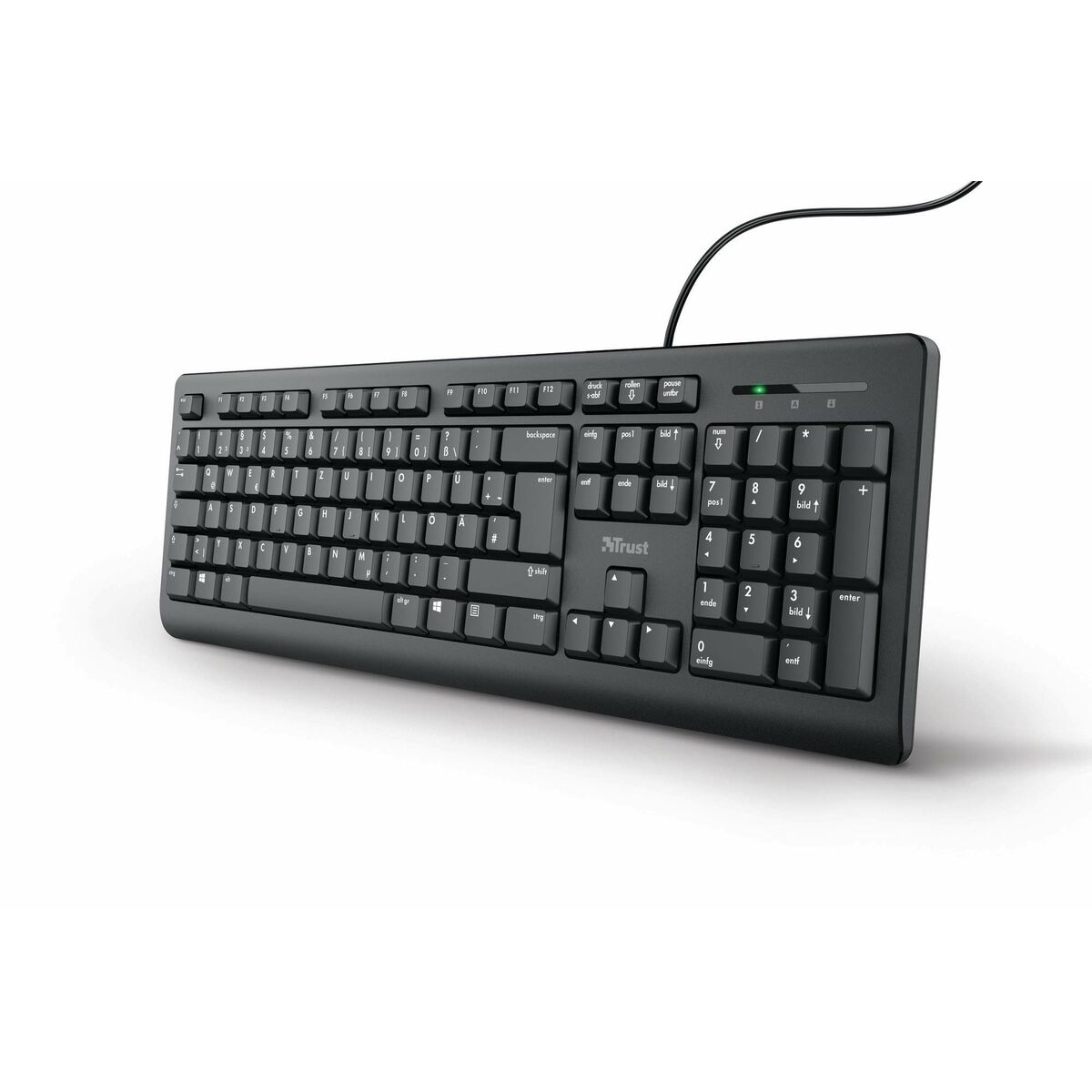 Teclado Trust 24092 QWERTZ Negro (Reacondicionado A) - Effik Store