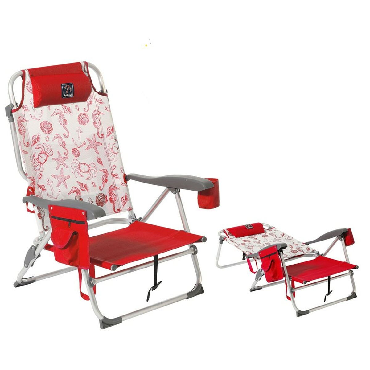 Silla de Playa Rojo 87 x 51 x 23 cm - Effik Store