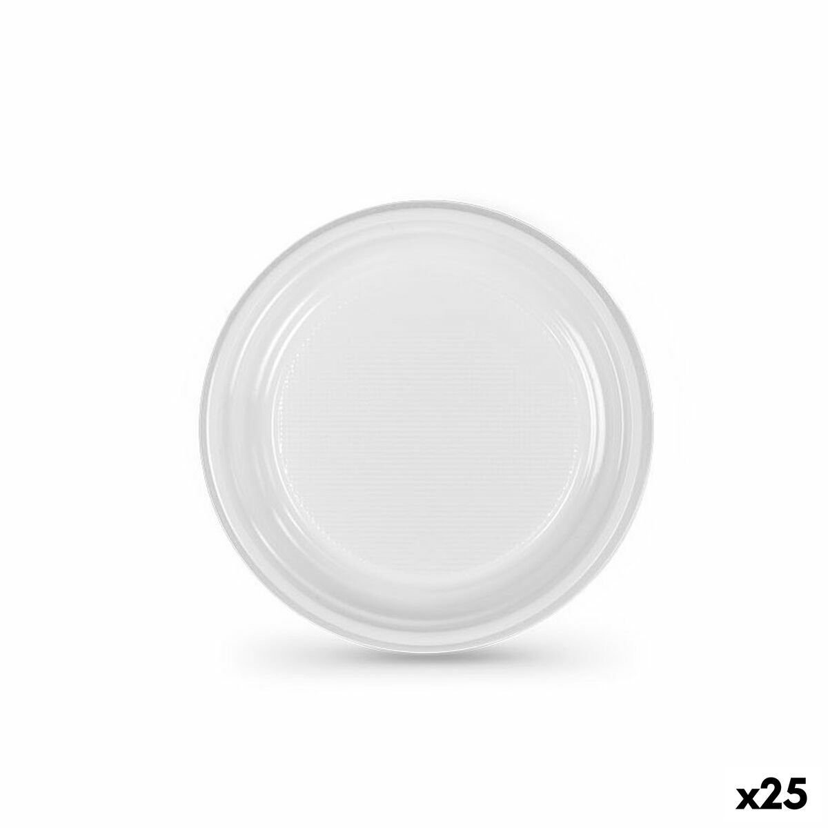 Set de platos reutilizables Algon Blanco Plástico 17 cm (25 Unidades) - Effik Store