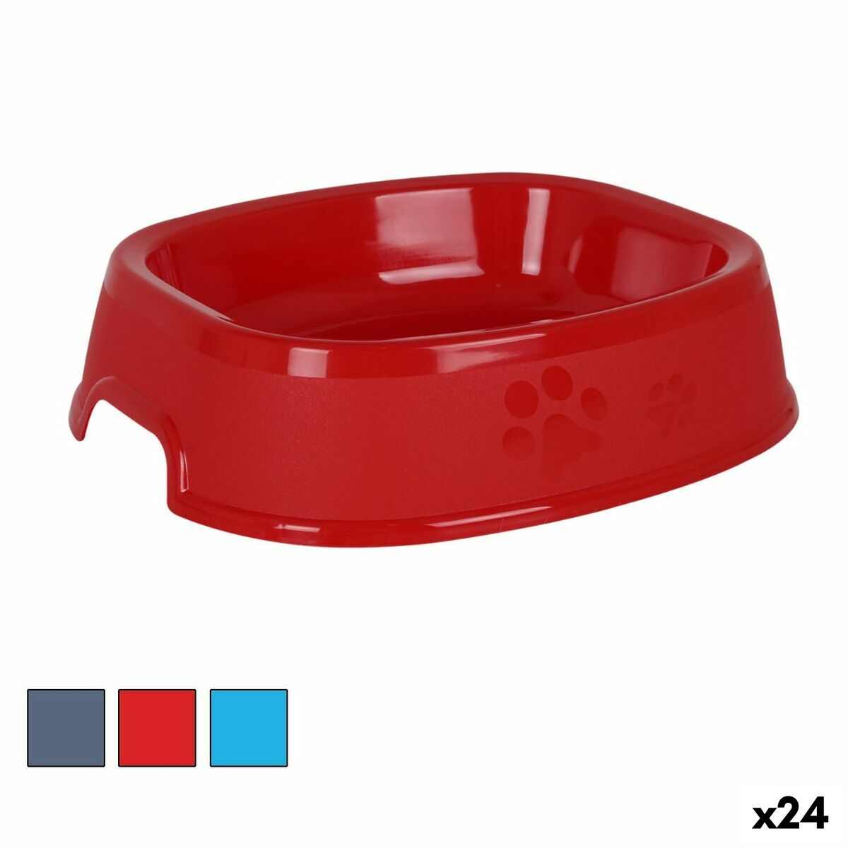 Comedero para Perro Dem Pet 26 x 22 x 5 cm Plástico Cuadrado (24 Unidades) - Effik Store