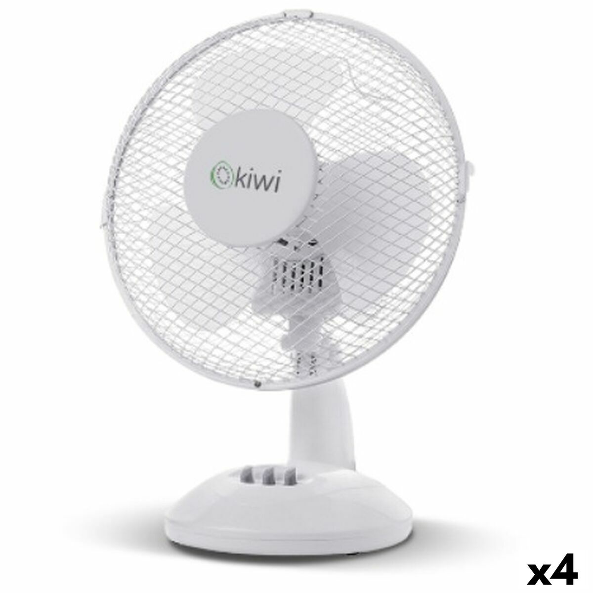 Ventilador de Sobremesa Kiwi Blanco Ø 27 cm 21W (4 Unidades) - Effik Store