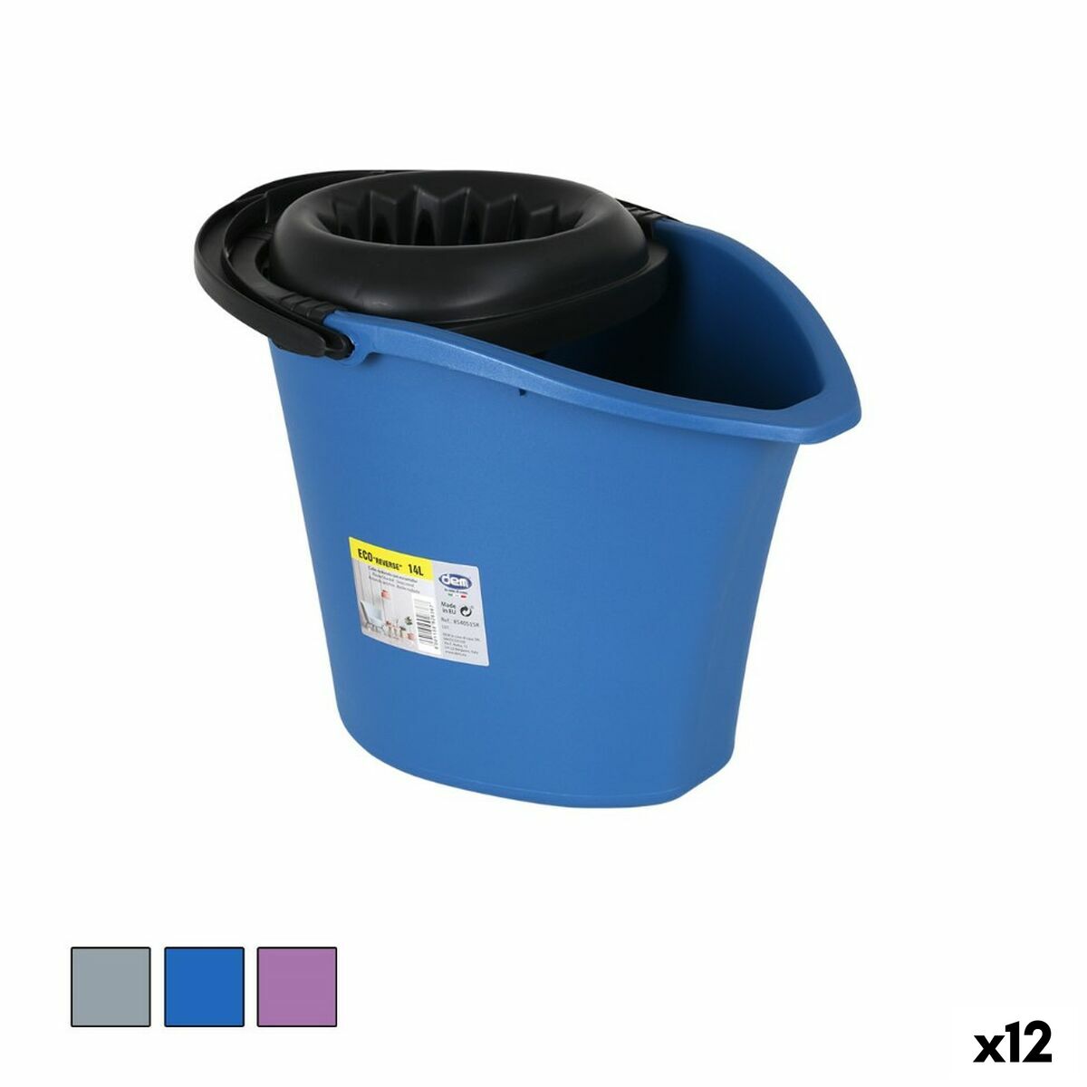 Cubo de Fregar Dem Eco reverse 14 L 39 x 30 x 32 cm (12 Unidades) - Effik Store