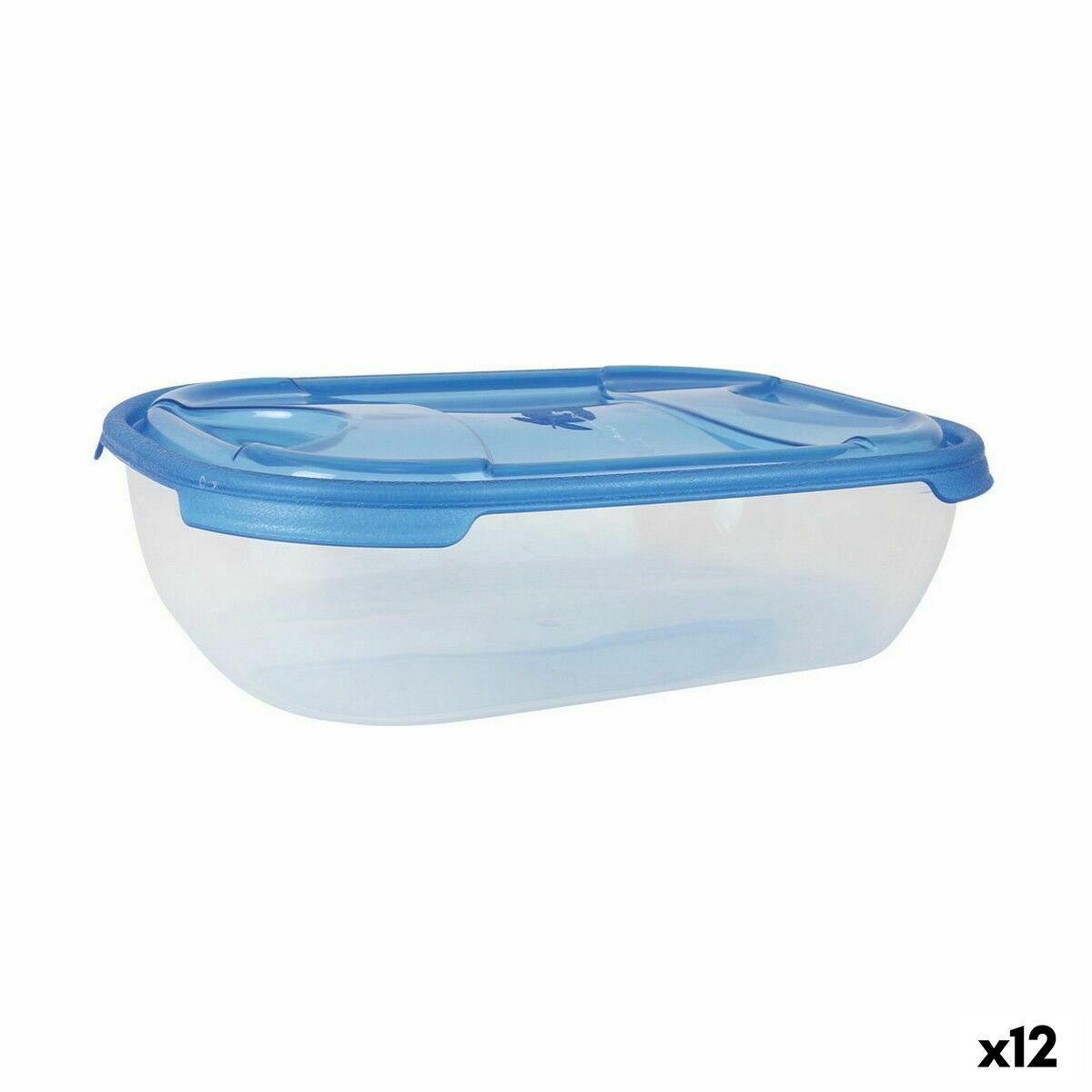 Set de Fiambreras Tontarelli Nuvola 1,15 L Azul Rectangular 3 Piezas (12 Unidades) - Effik Store