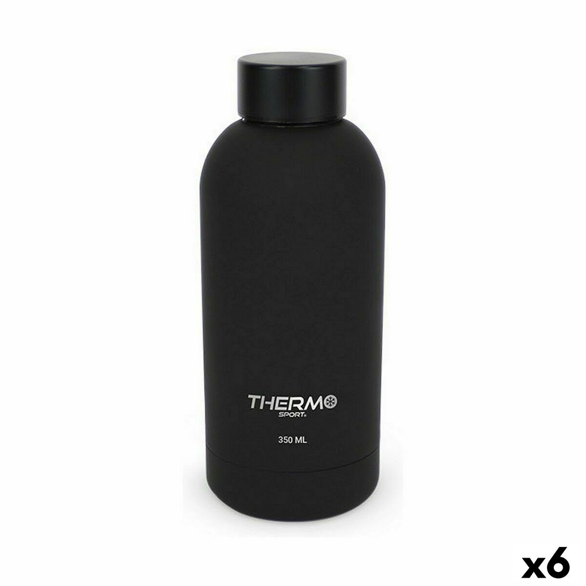 Botella Térmica ThermoSport Soft Touch Negro 350 ml (6 Unidades) - Effik Store