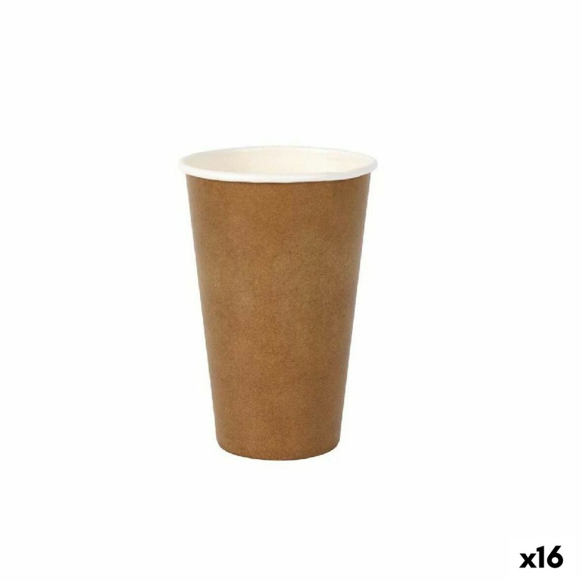 Set de Vasos Algon Desechables papel kraft 15 Piezas 450 ml (16 Unidades) - Effik Store