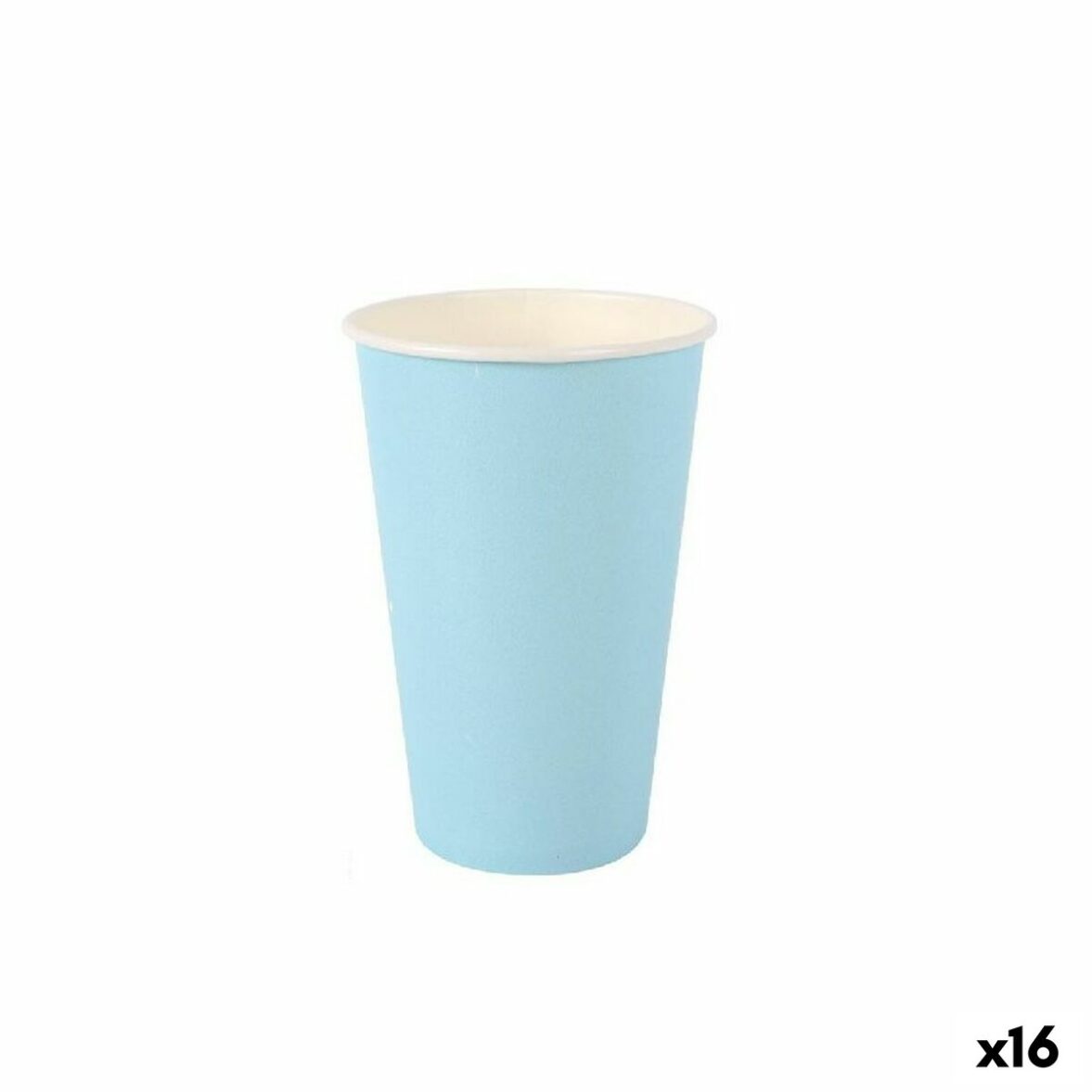 Set de Vasos Algon Desechables Cartón Azul 7 Piezas 450 ml (16 Unidades) - Effik Store