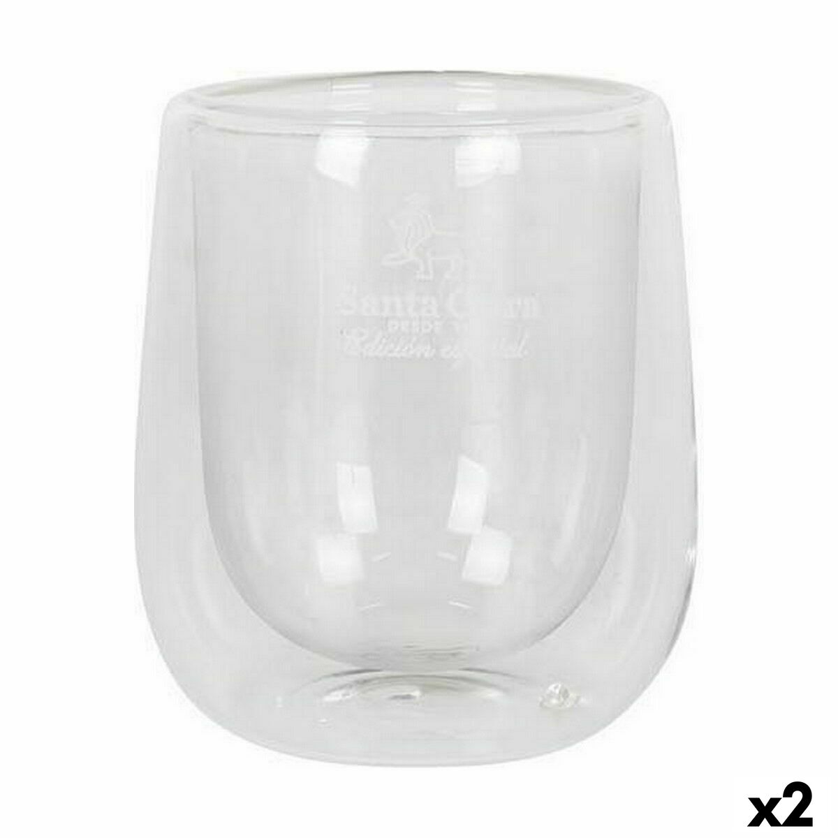 Set de Vasos Santa Clara Térmico Vidrio de Borosilicato 2 Piezas (2 Unidades) - Effik Store