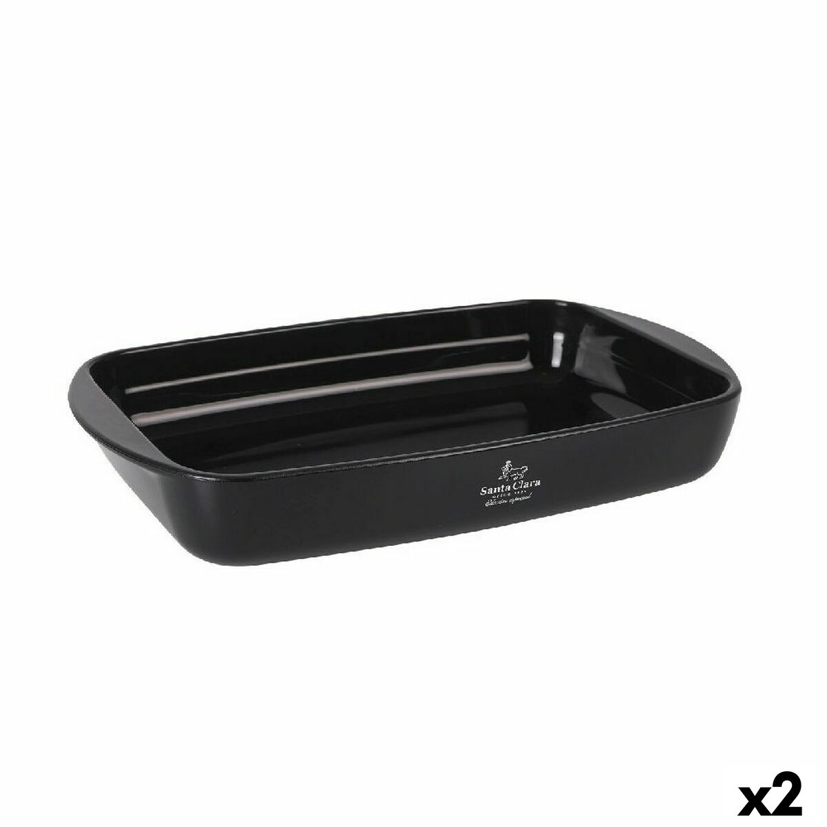 Fuente para Horno Santa Clara Vidrio de Borosilicato Rectangular 33 x 20 x 13 cm (2 Unidades) - Effik Store