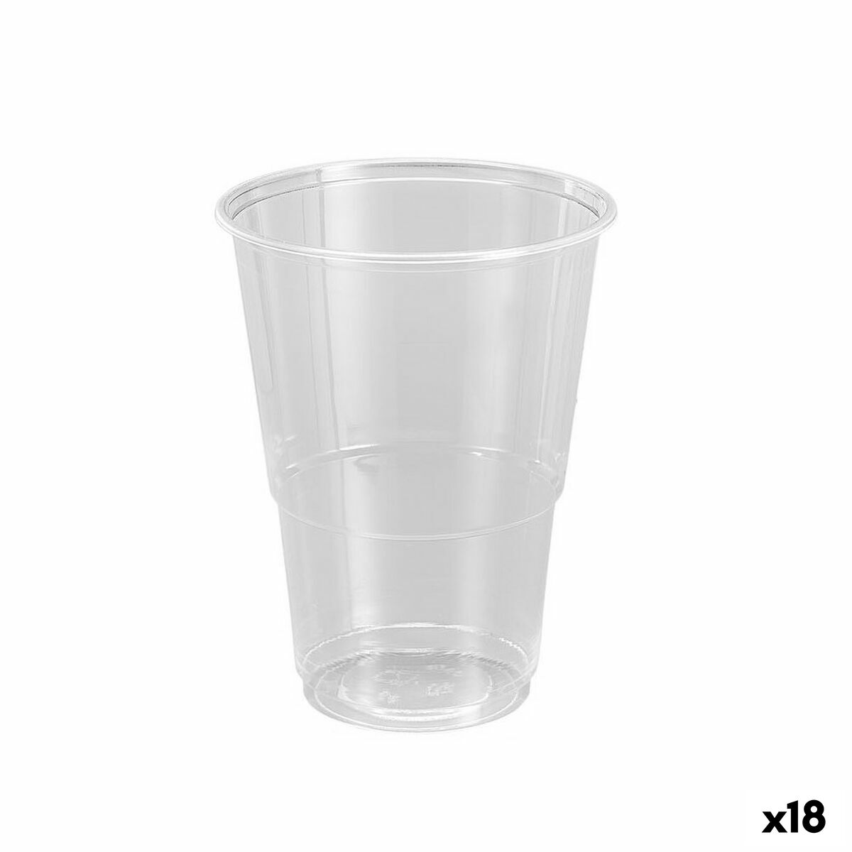 Set de vasos reutilizables Algon Plástico Transparente 12 Piezas 500 ml (18 Unidades) - Effik Store