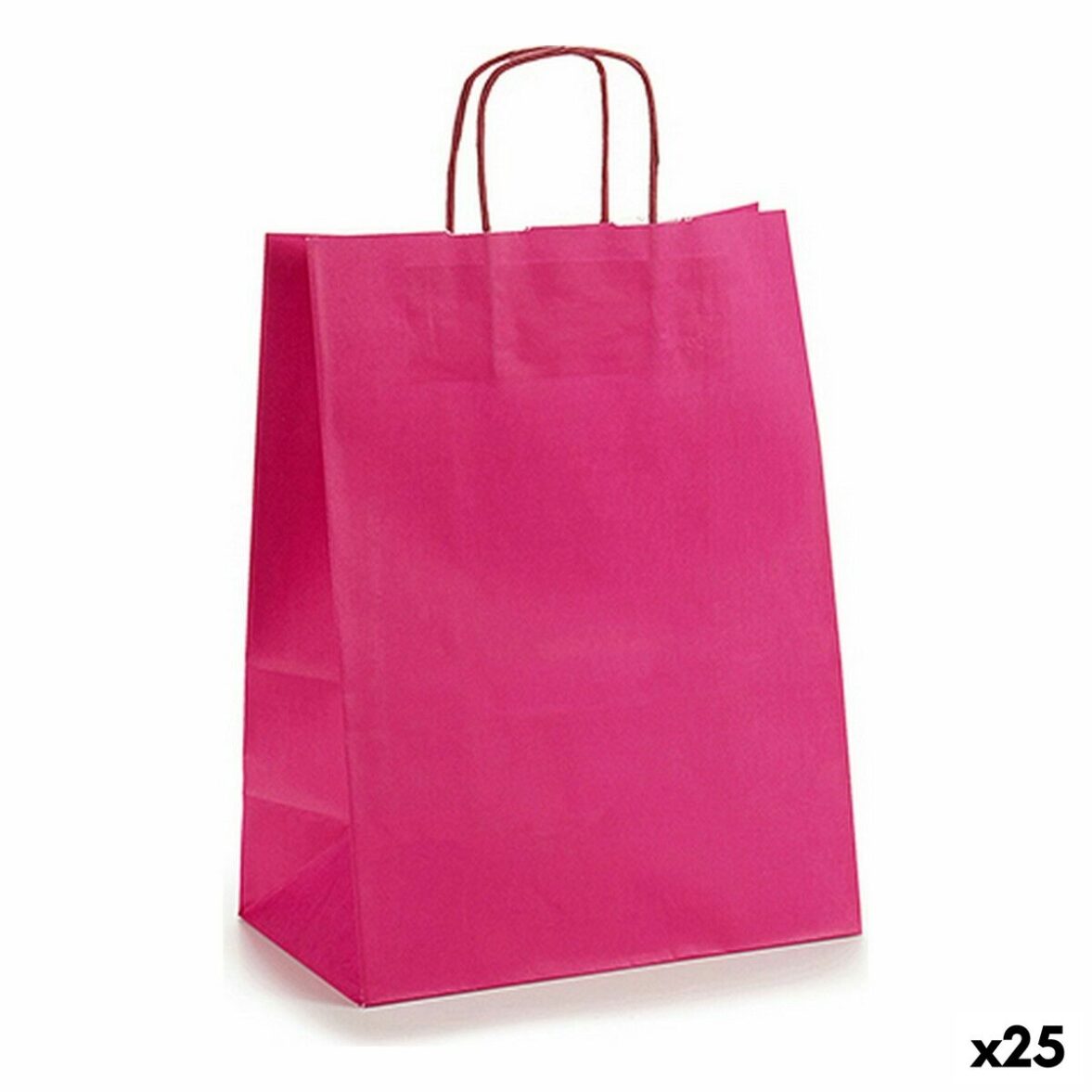 Bolsa de Papel 24 x 12 x 40 cm Rosa (25 Unidades) - Effik Store