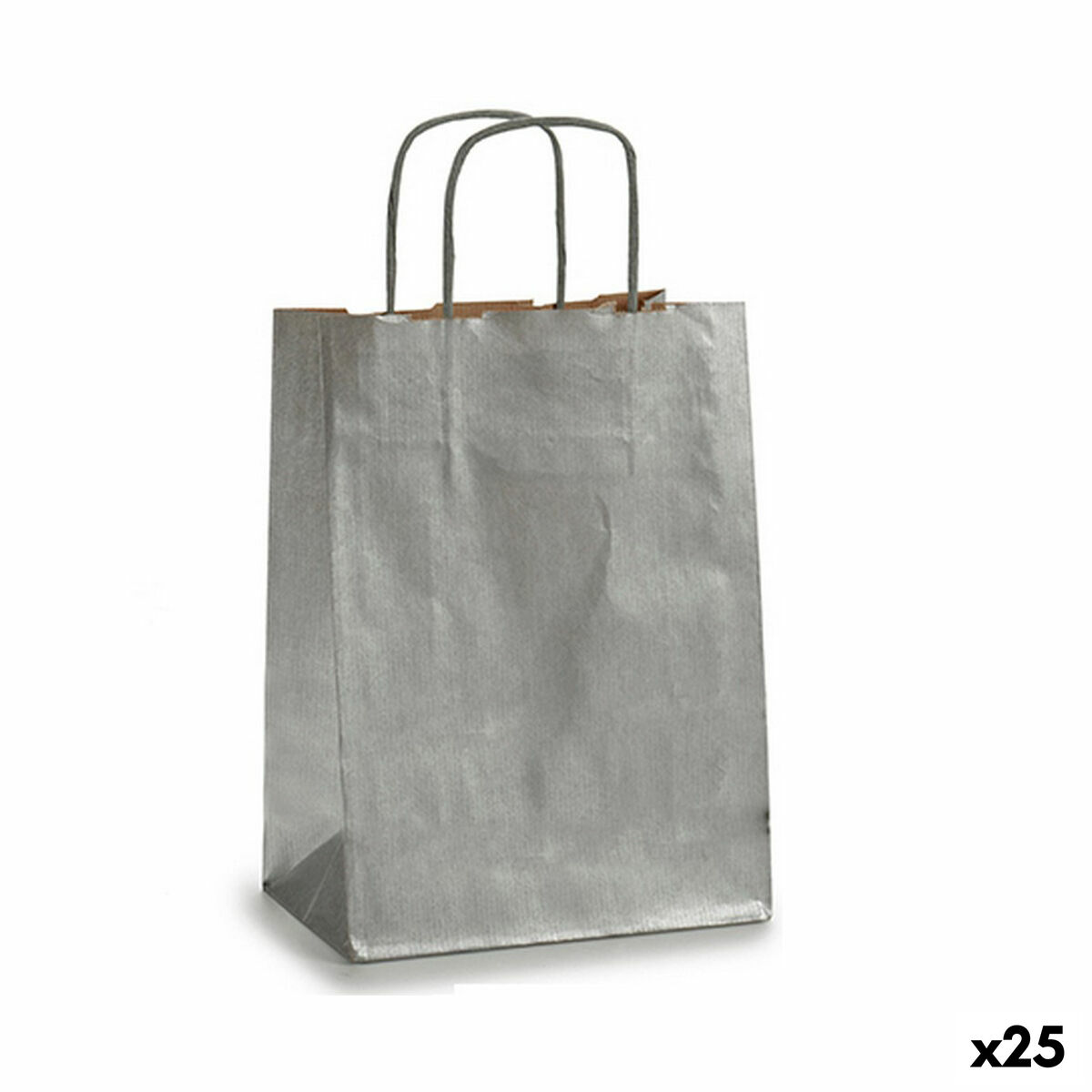 Bolsa de Papel Plateado (18 x 8 x 31 cm) (25 Unidades) - Effik Store