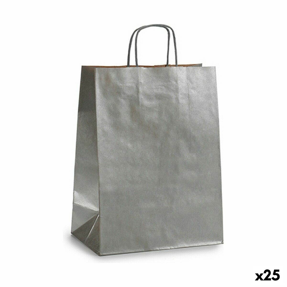 Bolsa de Papel Plateado (24 x 12 x 40 cm) (25 Unidades) - Effik Store