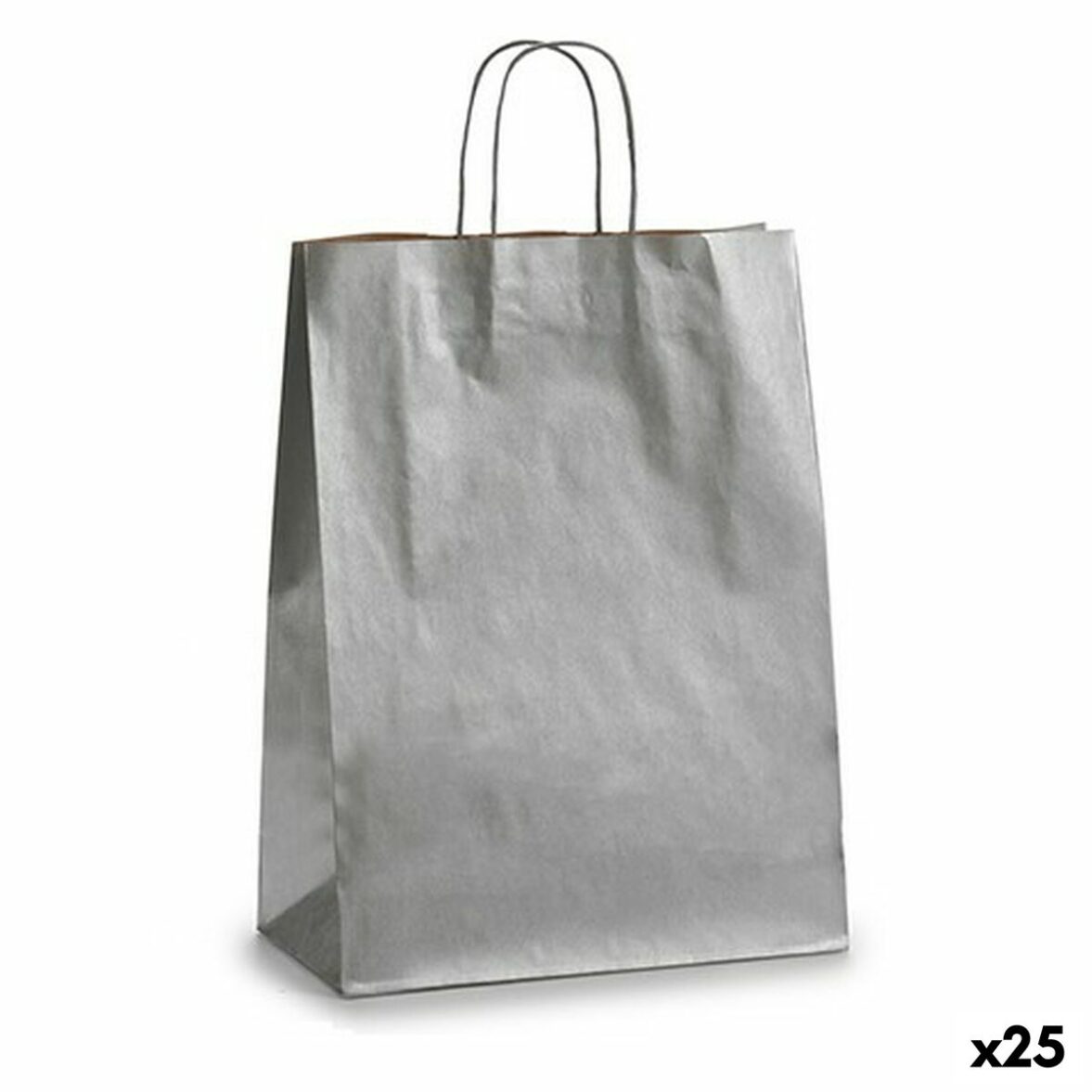 Bolsa de Papel Plateado (32 X 12 X 50 cm) (25 Unidades) - Effik Store