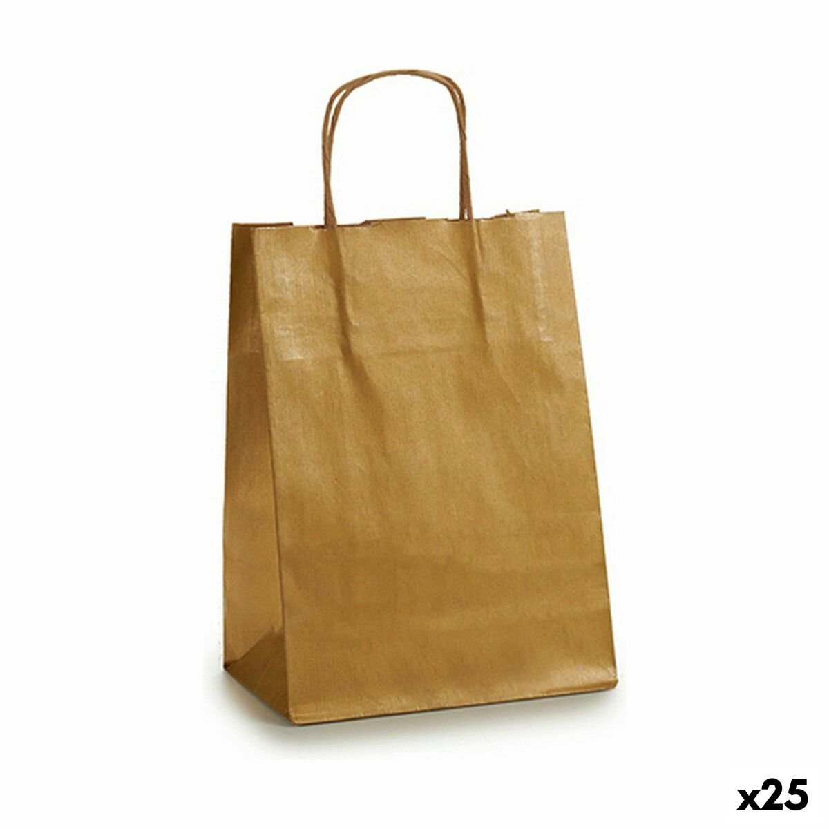 Bolsa de Papel Dorado (24 x 12 x 40 cm) (25 Unidades) - Effik Store