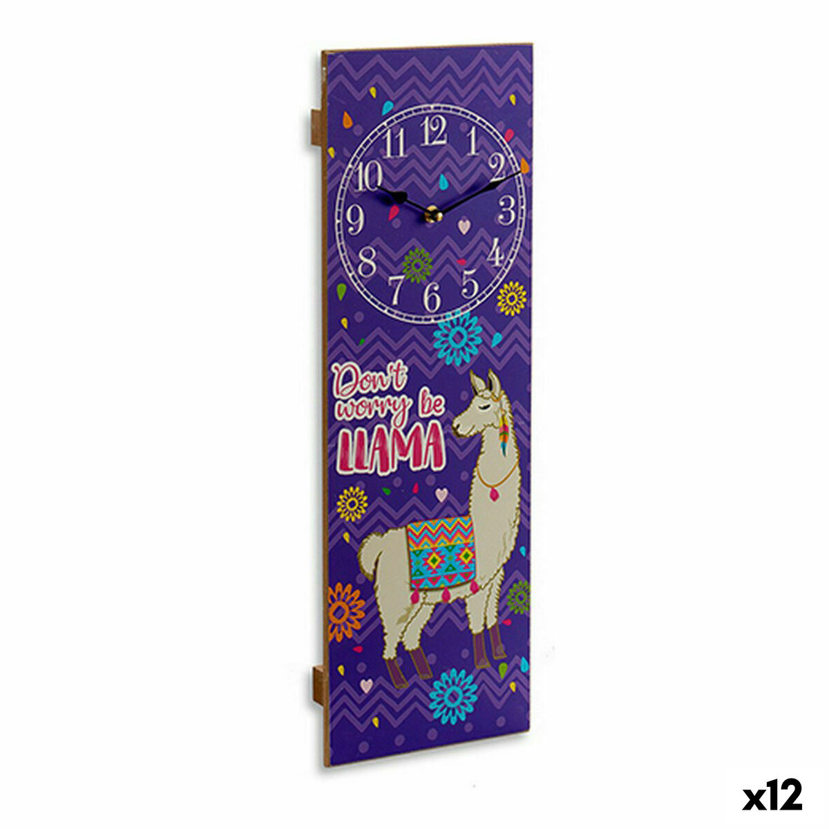 Reloj de Pared Llama 2,5 x 60 x 20 cm (12 Unidades) - Effik Store