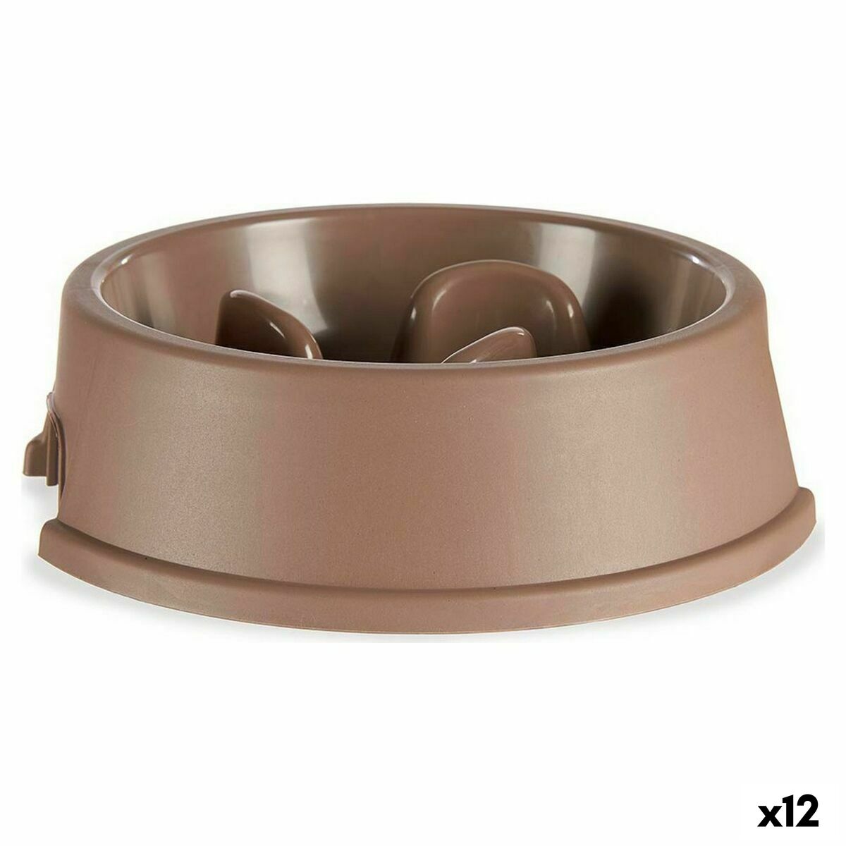 Comedero de Alimentación Lenta para Mascotas Beige Plástico (27 x 7,5 x 27 cm) (12 Unidades) - Effik Store