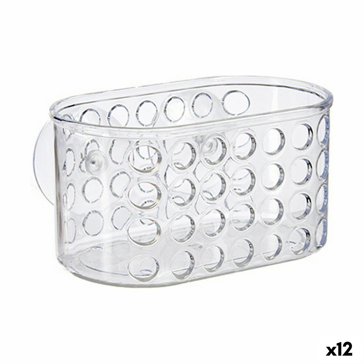 Colgador para la Ducha 15,8 x 8,5 x 8 cm Transparente PVC Poliestireno (12 Unidades) - Effik Store