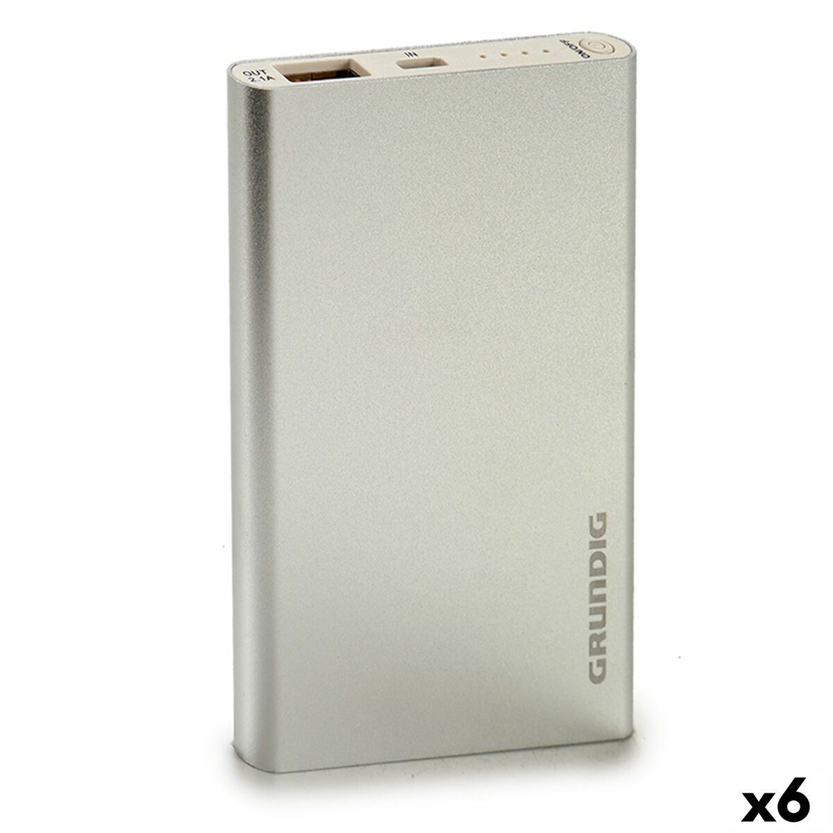 Powerbank Grundig 4000 mAh Plateado (6 Unidades) - Effik Store