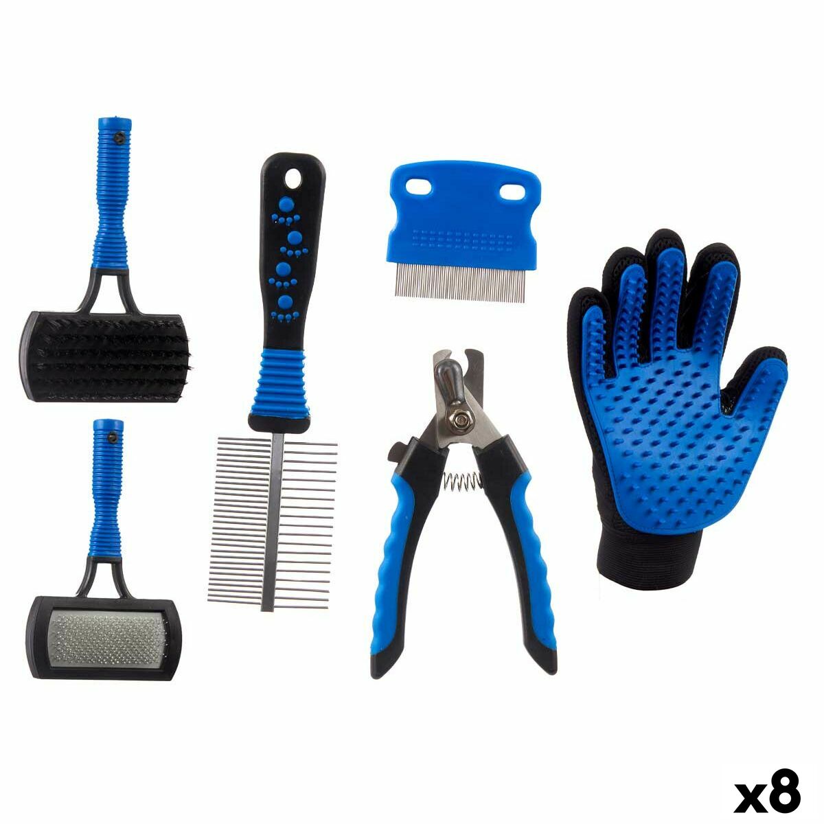 Set de higiene Mascotas Azul (8 Unidades) - Effik Store