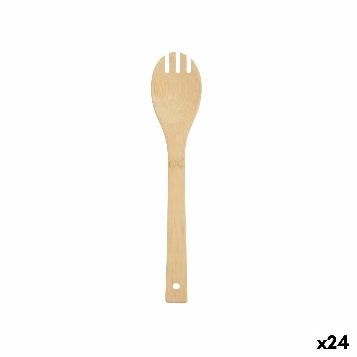 Paleta de Cocina Tenedor Bambú 6,5 x 34,2 x 0,6 cm (24 Unidades) - Effik Store