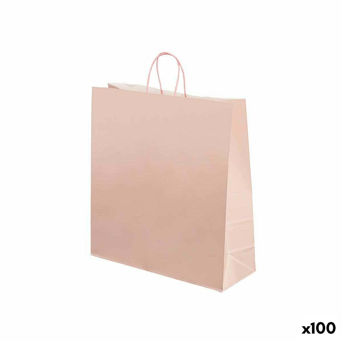 Bolsa de Papel Rosa 32 X 12 X 50 cm (100 Unidades) - Effik Store