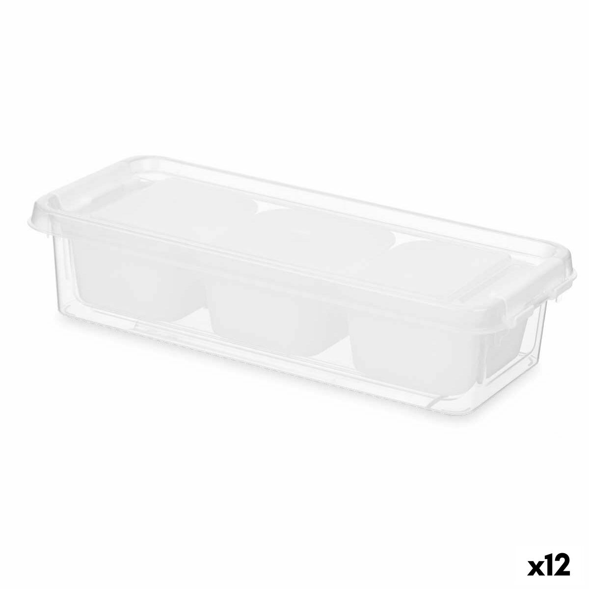 Organizador Blanco Plástico 28,2 x 6 x 11,7 cm (12 Unidades) - Effik Store